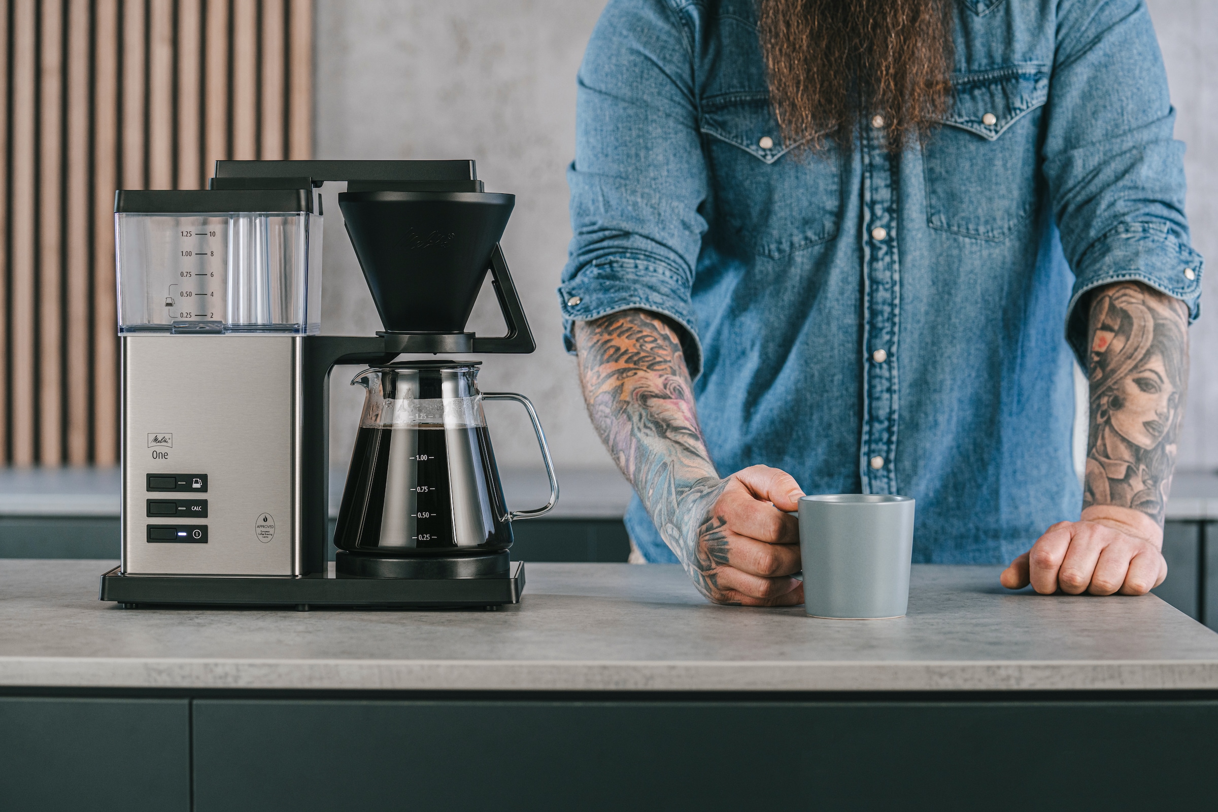 Melitta Filterkaffeemaschine »One® Stainless Steel 1031-01« 1,25 l Kaffeekanne 1x4