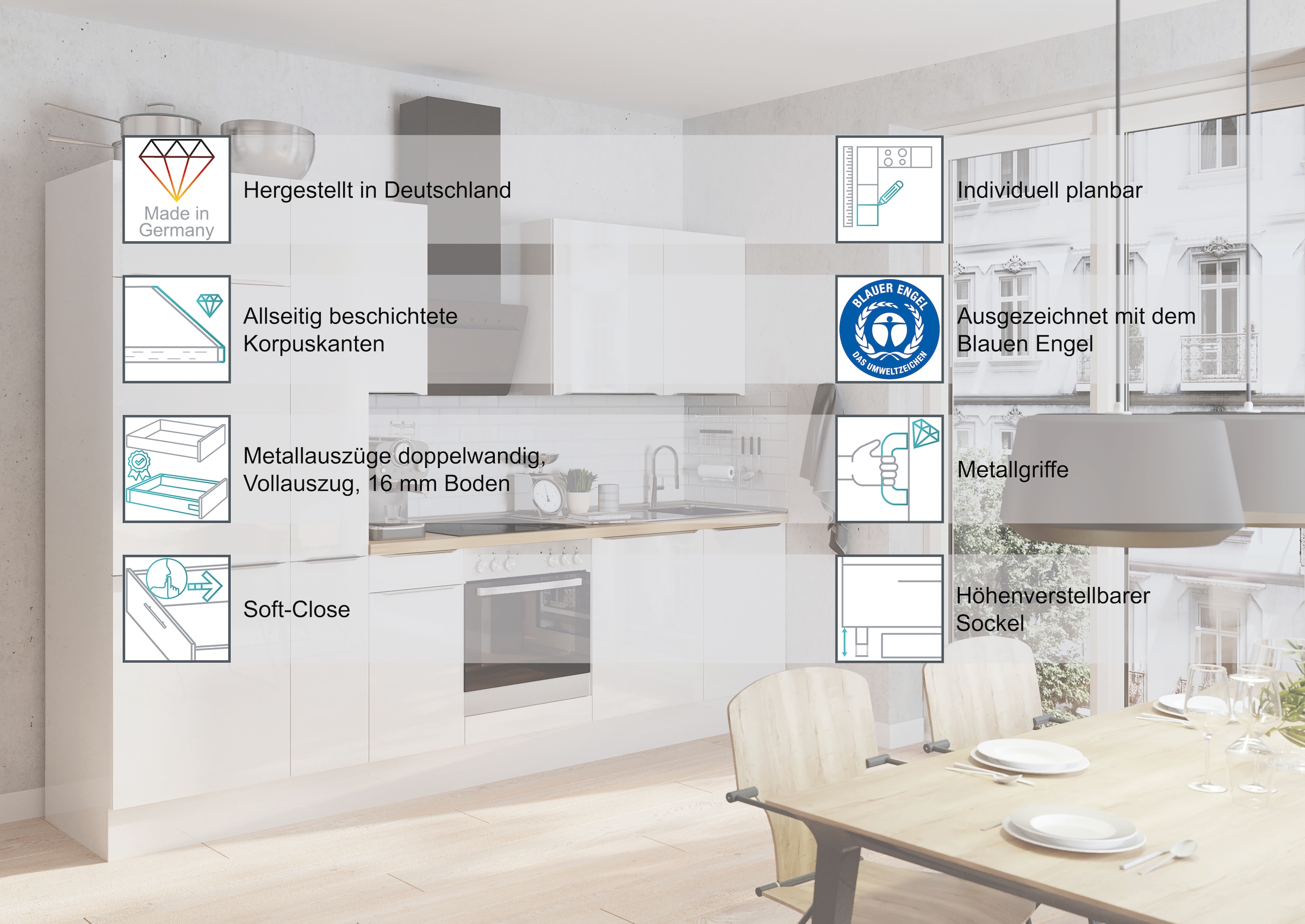 KOCHSTATION Unterschrank »KS-Lucy« Breite 30 cm, höhenverstellbare Füße, Soft-Close
