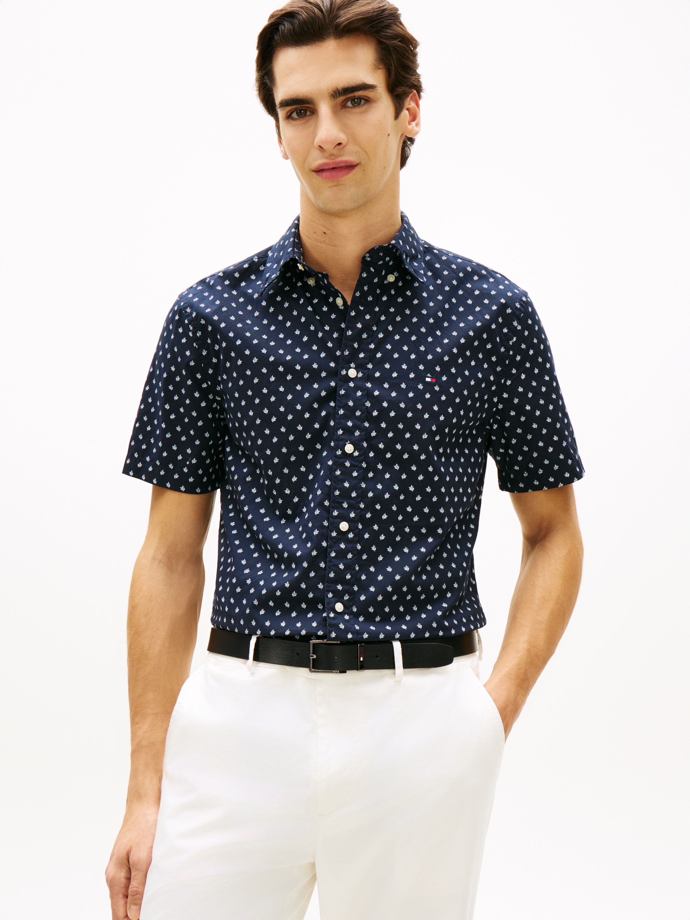 Tommy Hilfiger Kurzarmhemd "FLEX POPLIN PRINT Regular Fit" günstig online kaufen