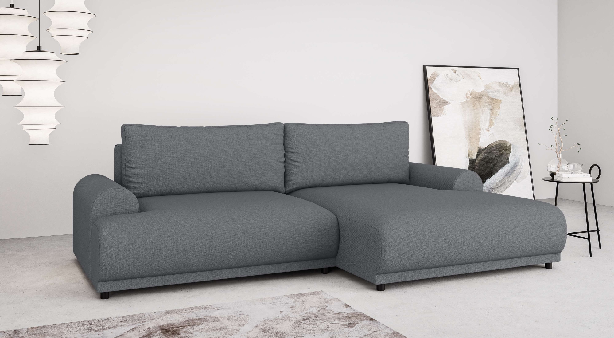INOSIGN Ecksofa "Marsby, mit Bettfunktion und Bettkasten, Maße: B/H/T 242/6 günstig online kaufen
