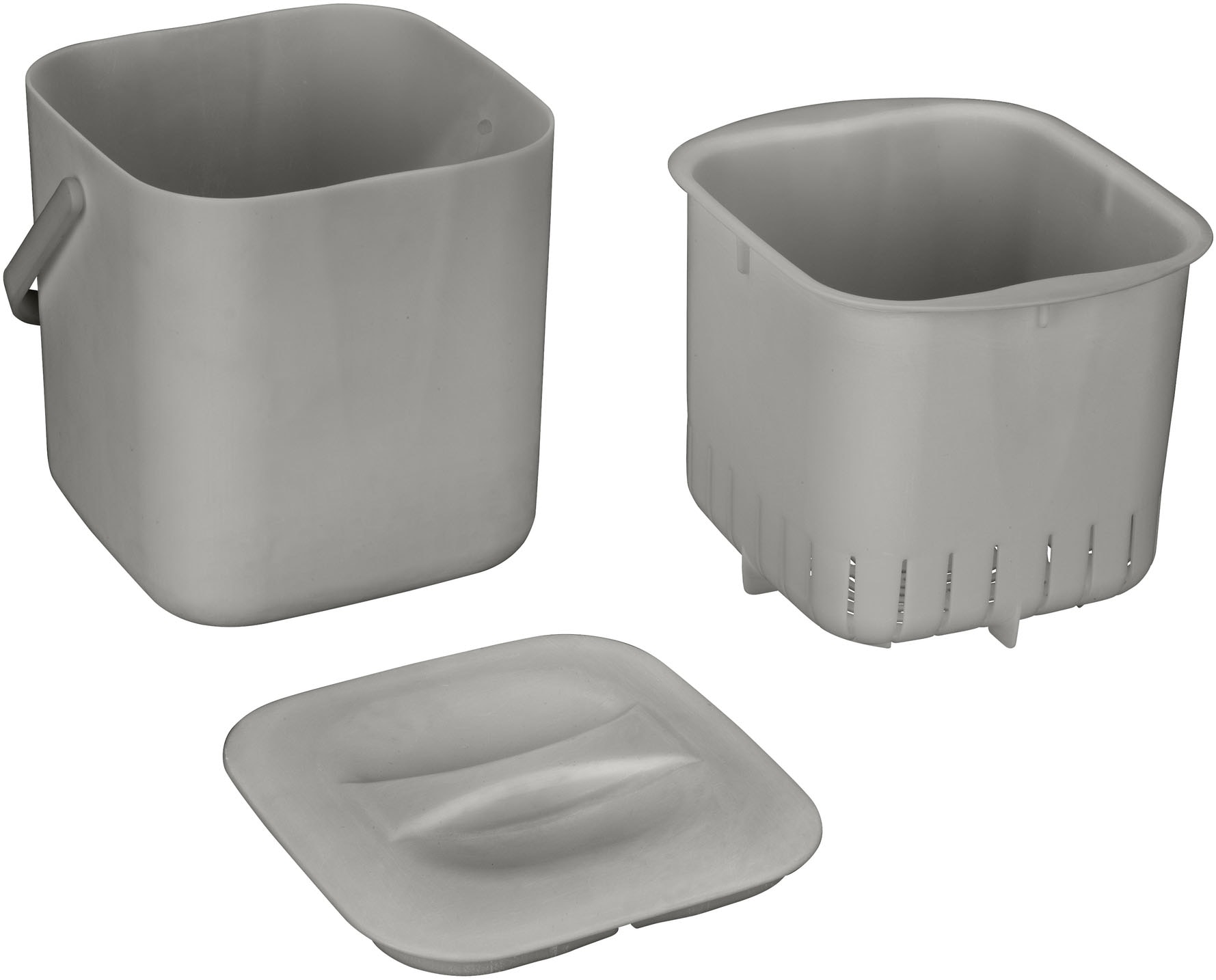 WENKO Biomülleimer »Modell Conny« 1 Behälter Komposteimer, Abfallsammler mit herausnehmbarem Sieb und Henkel, 3 L