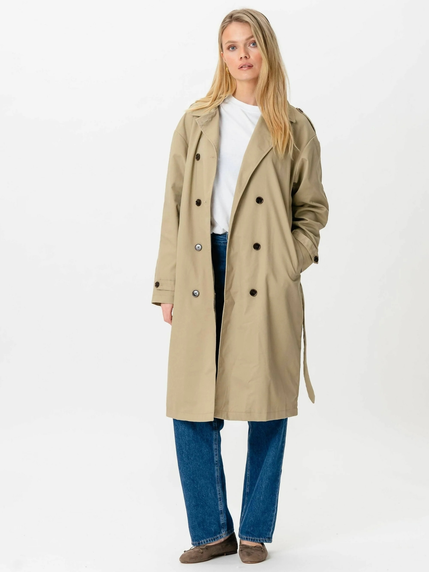 TeeShoppen Kurzmantel »TEESHOPPEN Coat Linea Trenchcoat«