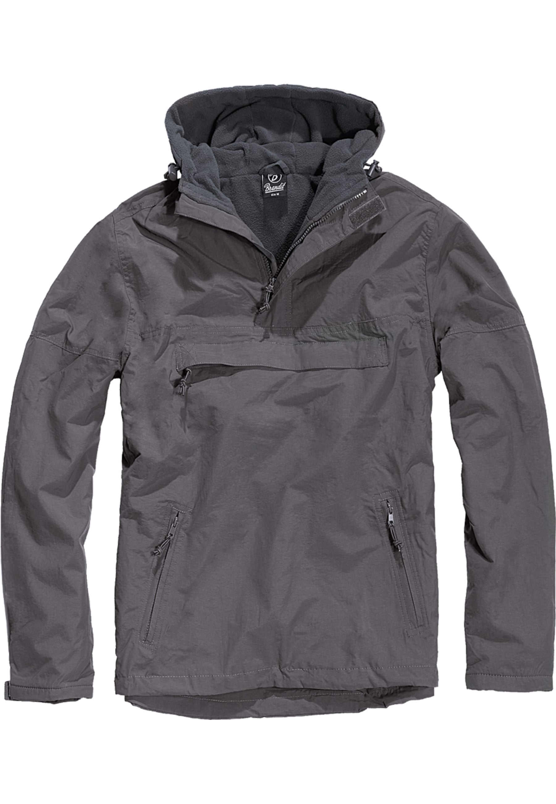 Brandit Anorak »Brandit Herren Fleece Pull Over Windbreaker« 1 Stk. tlg. mit Kapuze