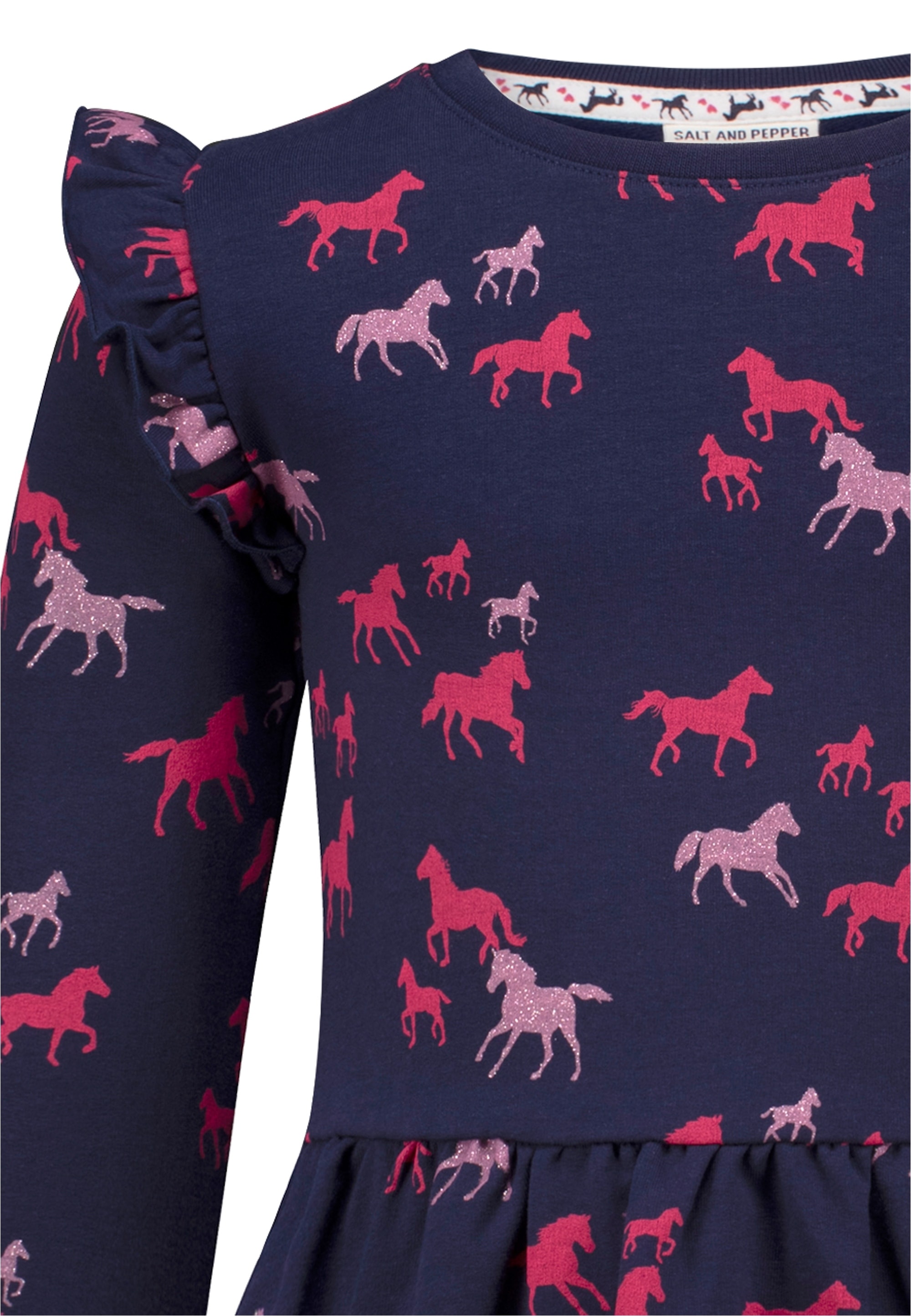 SALT AND PEPPER Jerseykleid »AOP Glitter Horse«, mit glitzerndem Pferdeprint