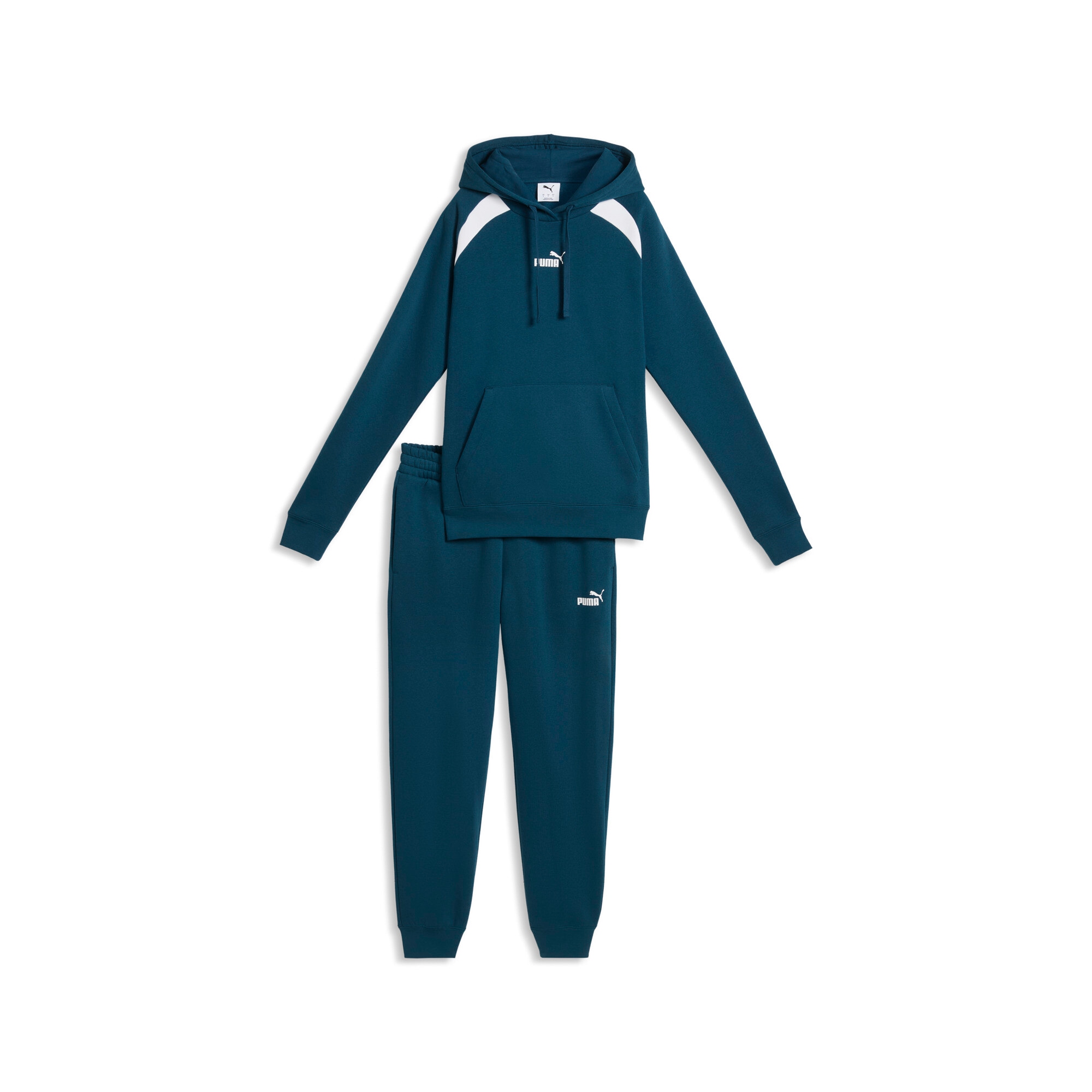 PUMA Trainingsanzug »HOODED SWEAT SUIT FL CL« 2 zweiteiliges Set, mit Kapuze, aus Baumwolle und Polyester, Regular Fit