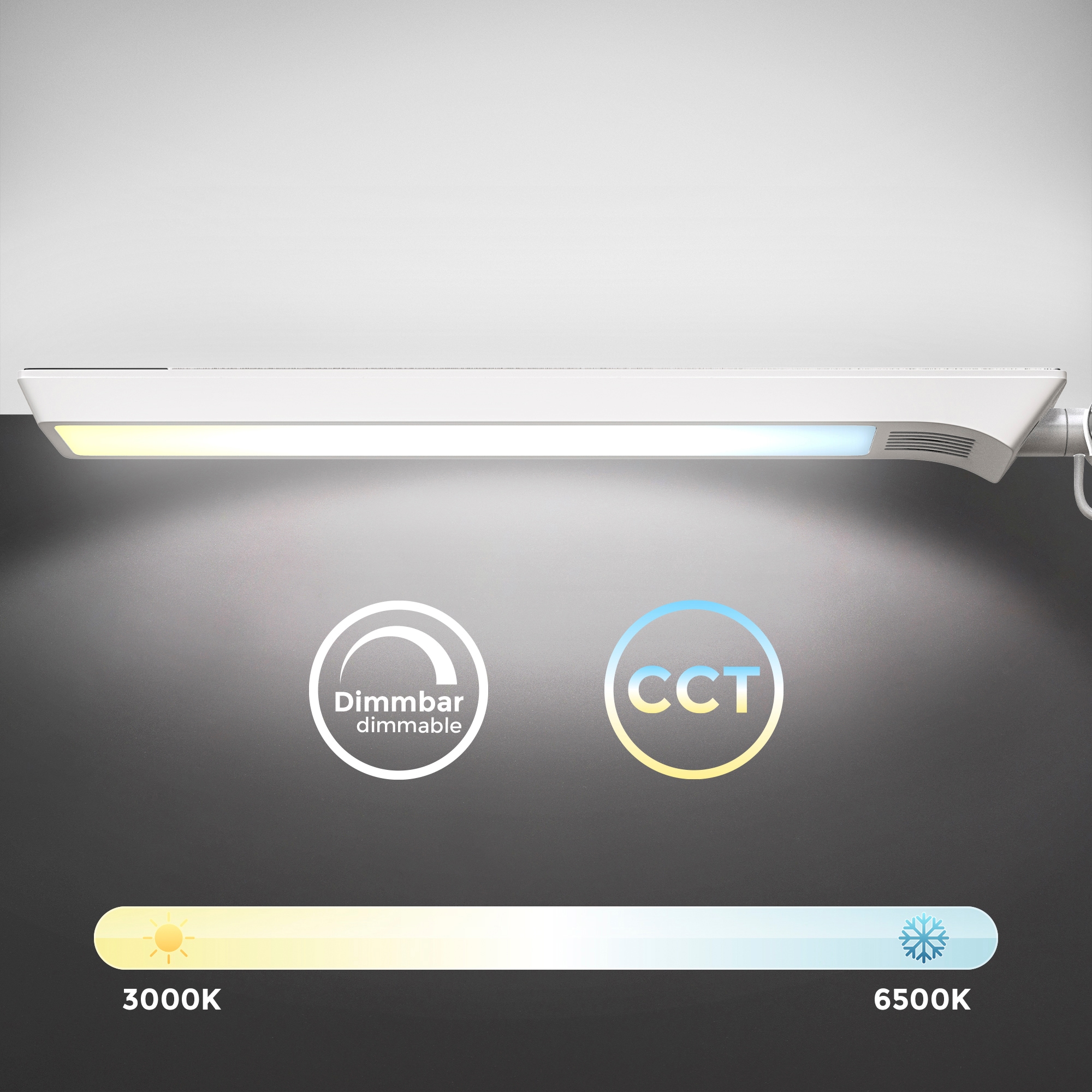 B.K.Licht LED Klemmleuchte, inkl. Watt, - 6.500k 3.000 6.8 LED bestellen BAUR | dimmbar. 1 880lm