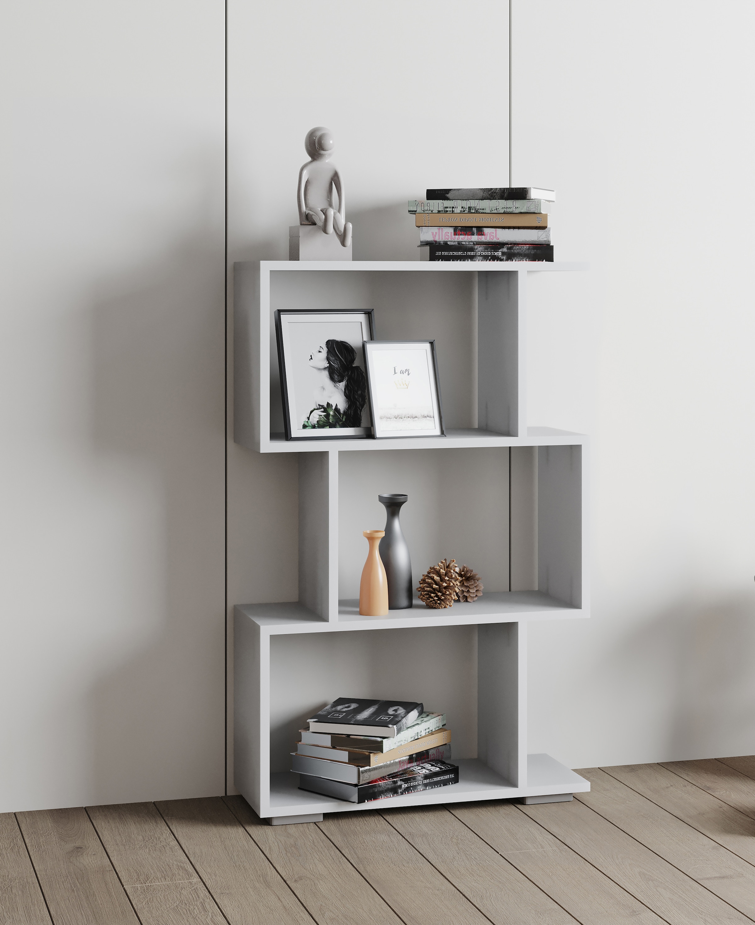 VCM Standregal »Holz Raumteiler Stand Regal Deko Bücher Palusa M«