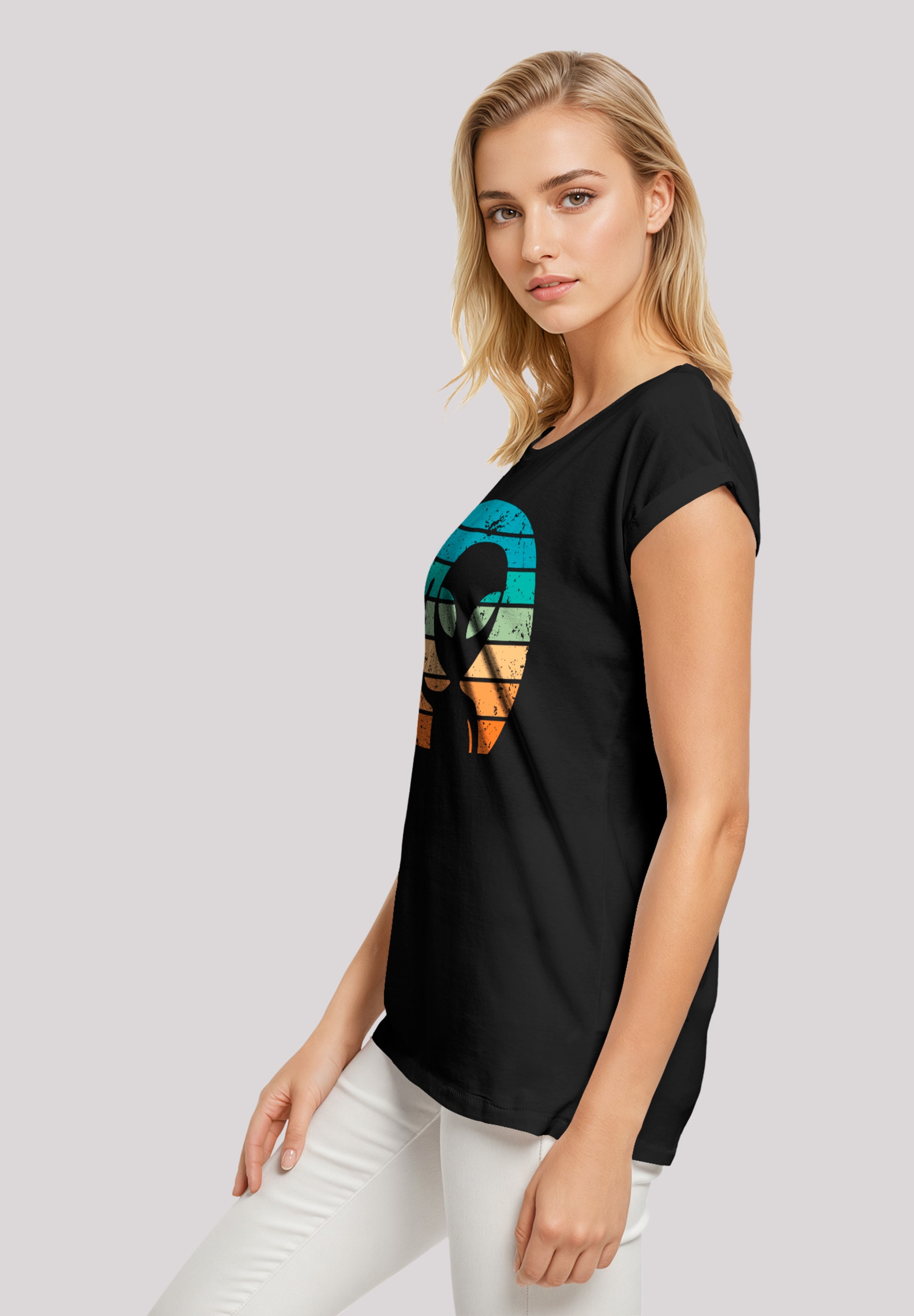 F4NT4STIC T-Shirt »Alien Piece Sonnenuntergang«, Premium Qualität