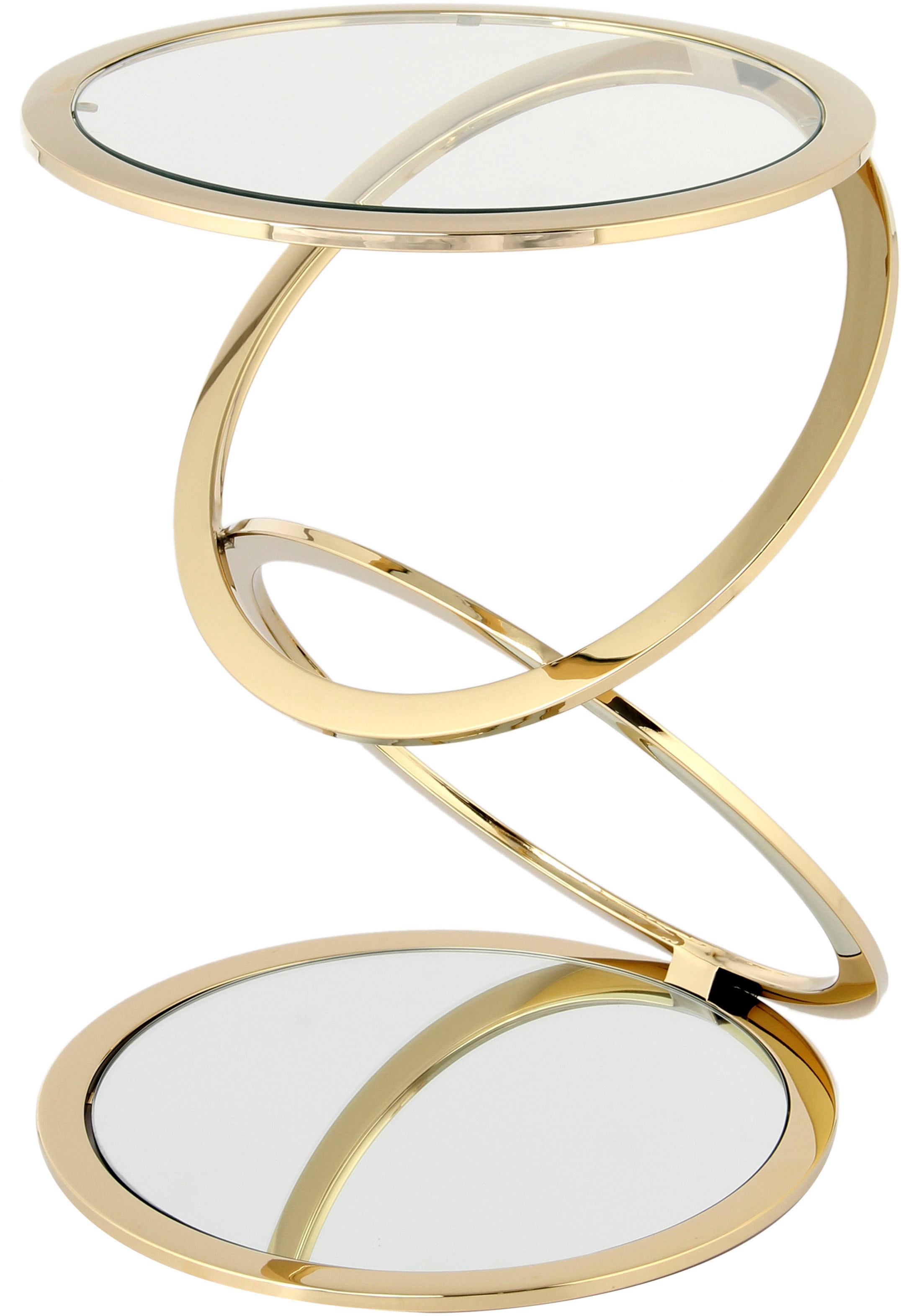 Kayoom Beistelltisch "Spiral 525,Beistelltisch in edlem Design, Glas-Tischp günstig online kaufen