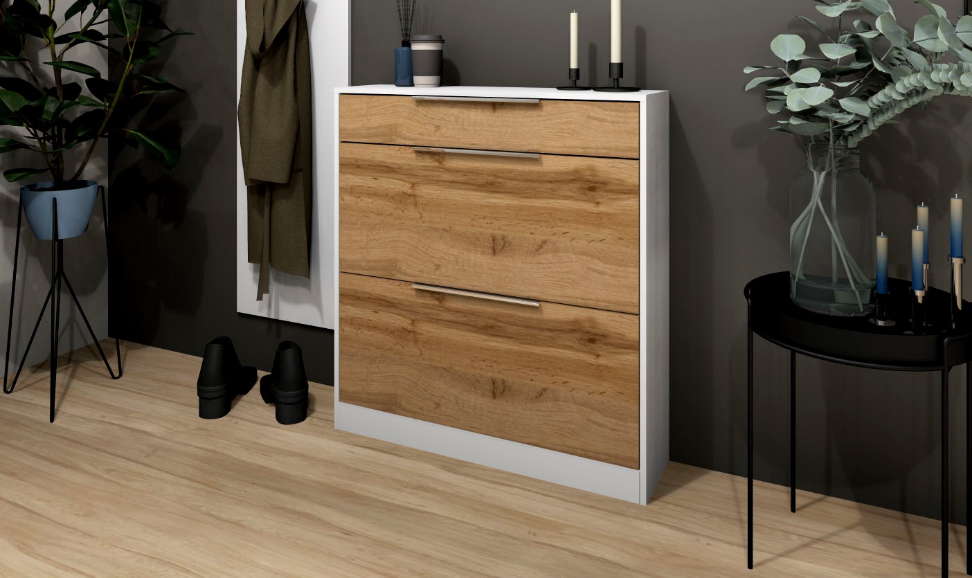 borchardt Möbel Schuhschrank "Oliva" Stehende Montage, Wandmontage & Glasbö günstig online kaufen