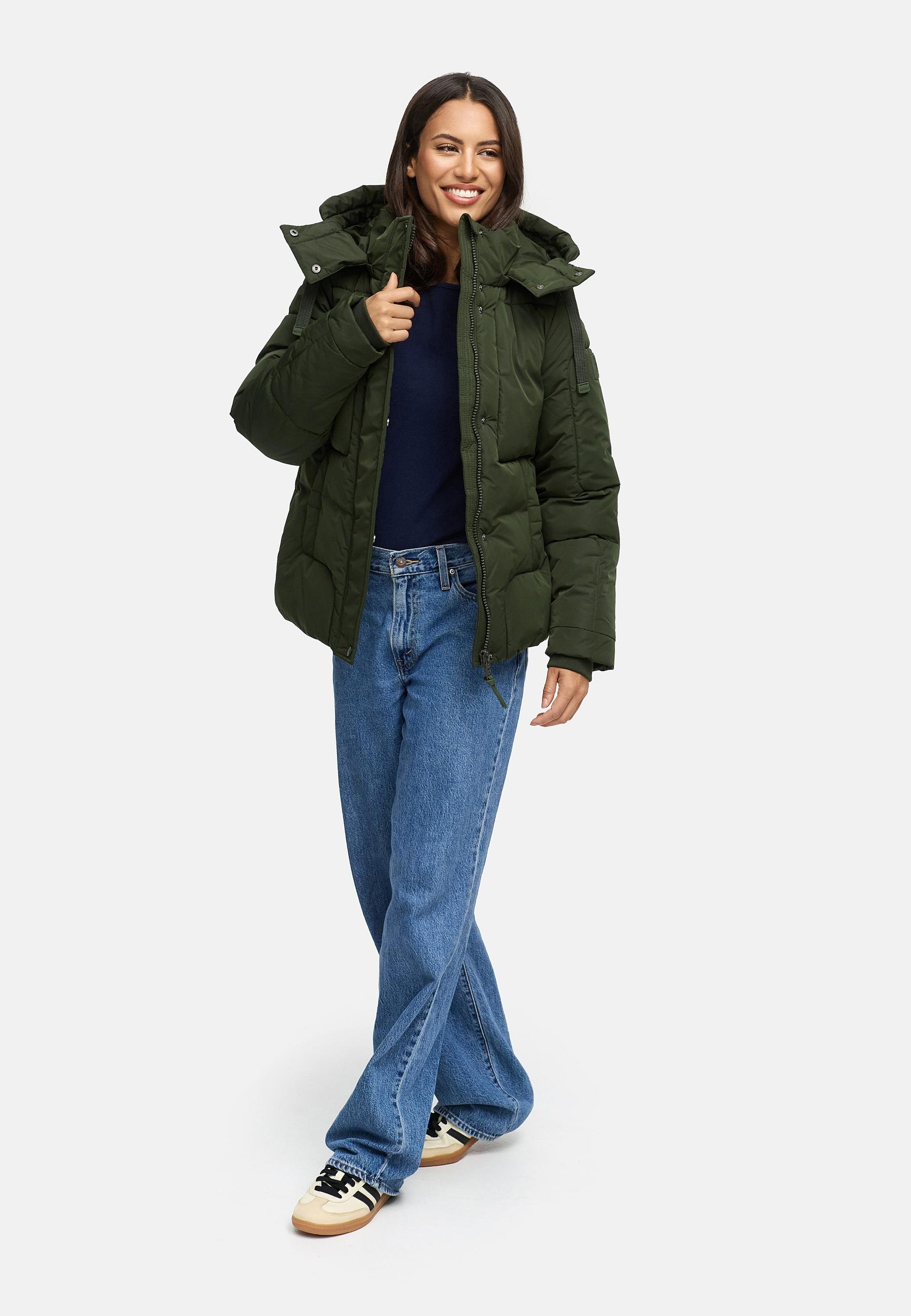 Navahoo Steppjacke »Zauberlicht 14«, mit Kapuze, Winterjacke mit abnehmbarer Kapuze und Fleece-Futter