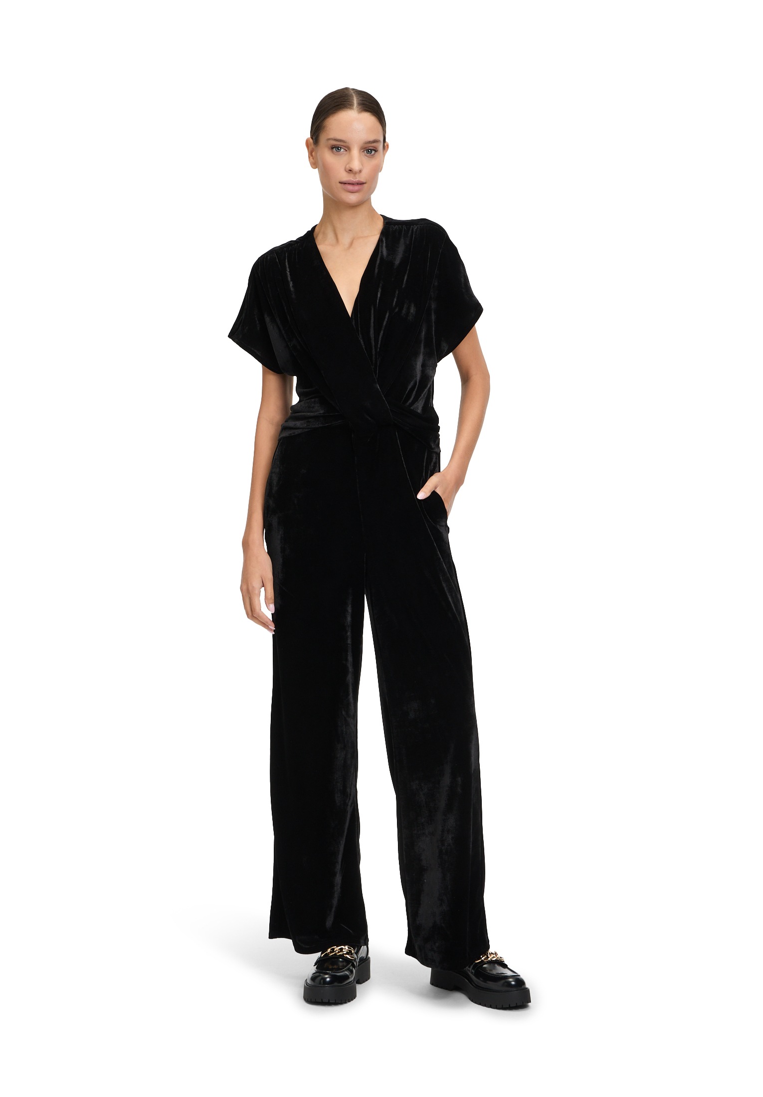 Cartoon Overall "Damen Jumpsuit mit Raffung", 1 Stk. Material günstig online kaufen