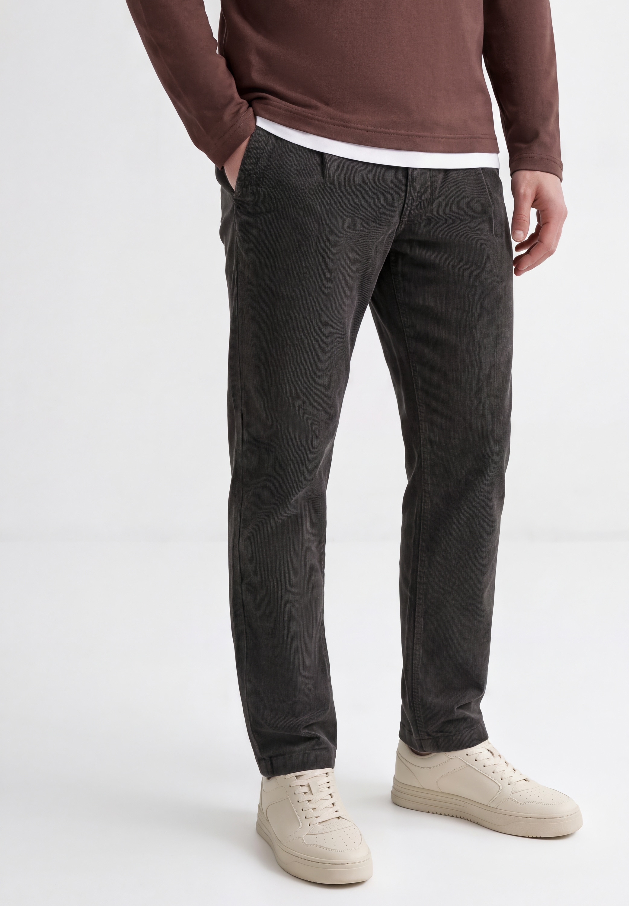 STREET ONE MEN Chinohose in Cord-Optik