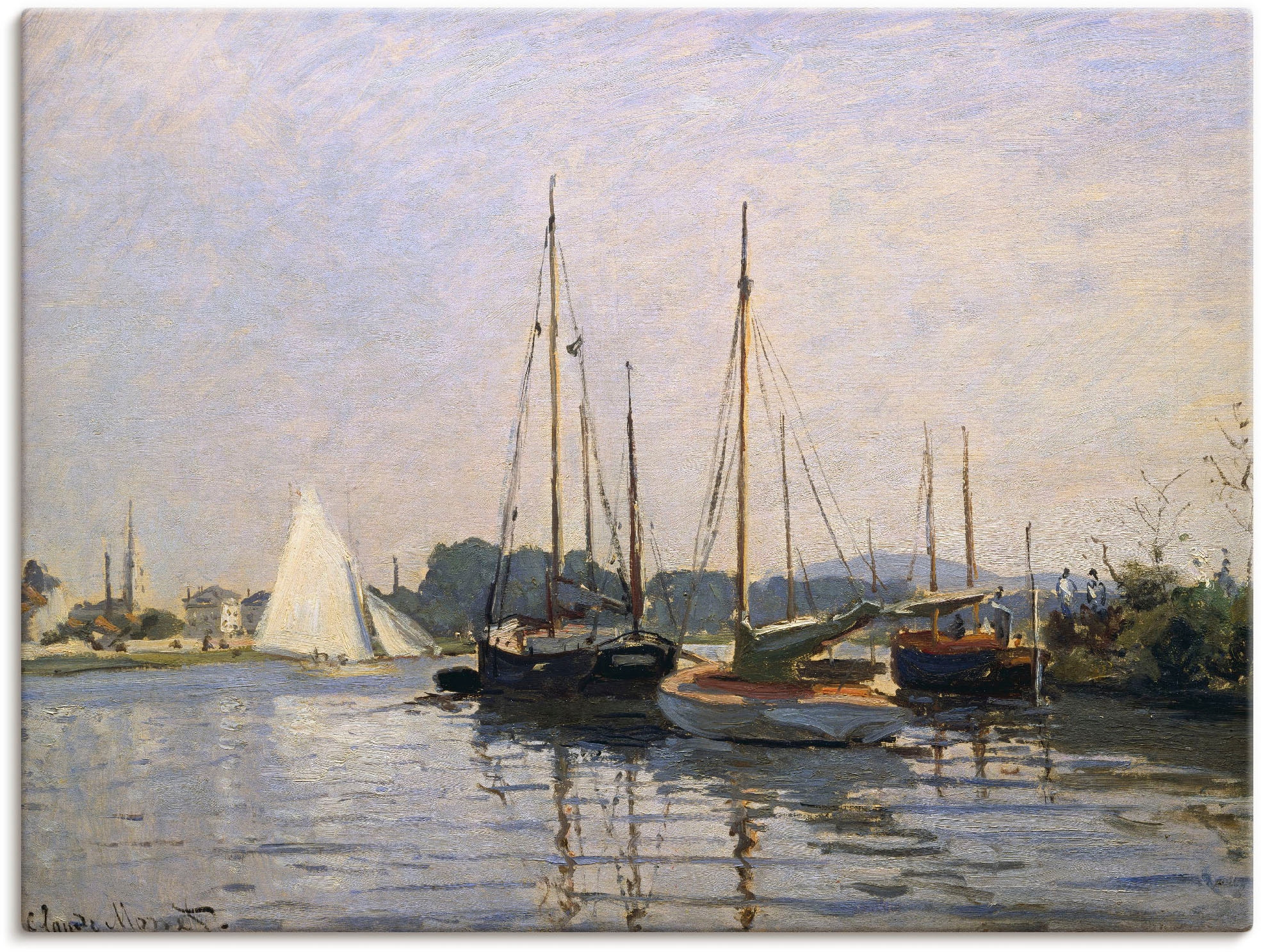 Artland Leinwandbild »Segelboote in Argenteuil. Gegen 1872/73«, Boote & Schiffe, (1 St.), auf Keilrahmen gespannt