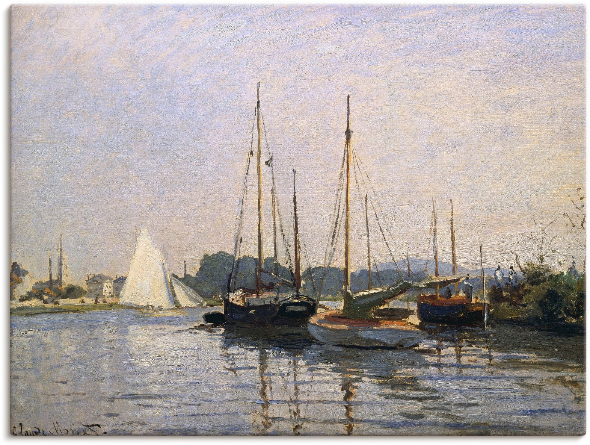 Artland Leinwandbild "Segelboote in Argenteuil. Gegen 1872/73", Boote & Schiffe, (1 St.), auf Keilrahmen gespannt