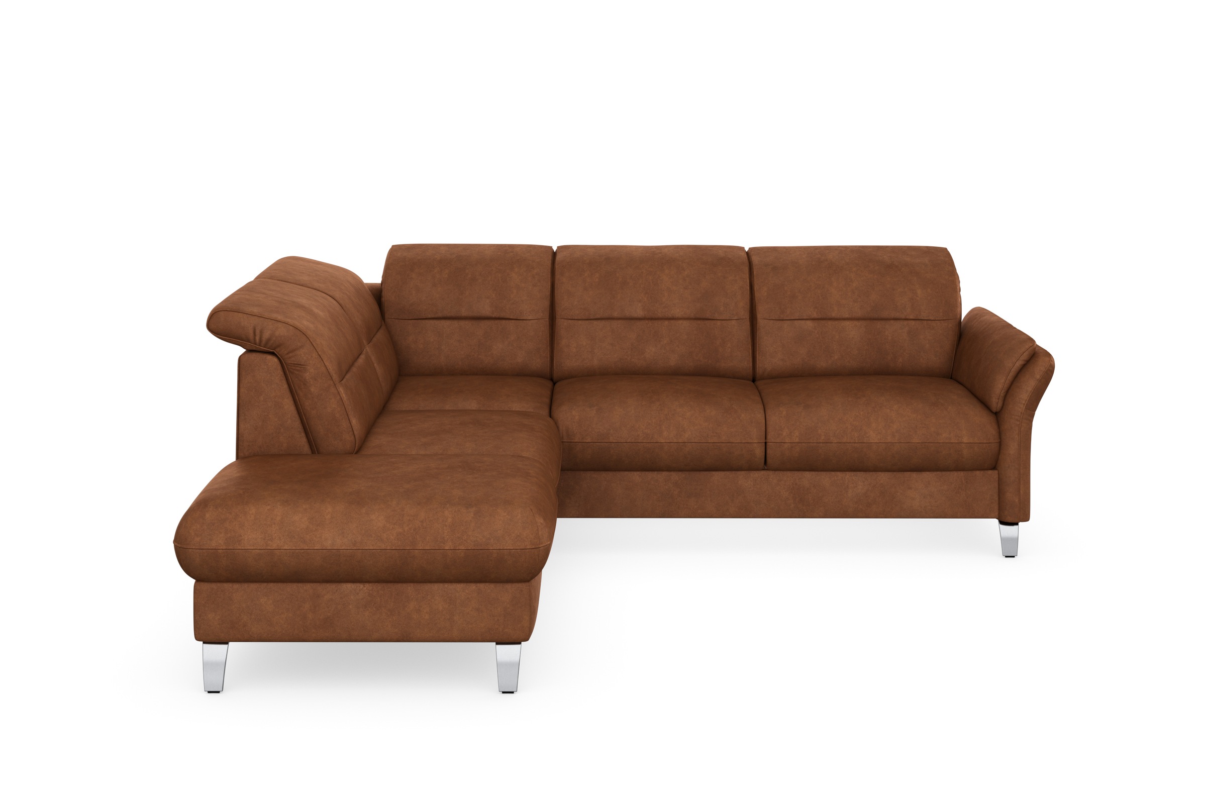 sit&more Ecksofa »Grenoble L-Form mit Federkern«, wahlweise mit Bettfunktion, Bettkasten, Arm- und Kopfteilverstellung