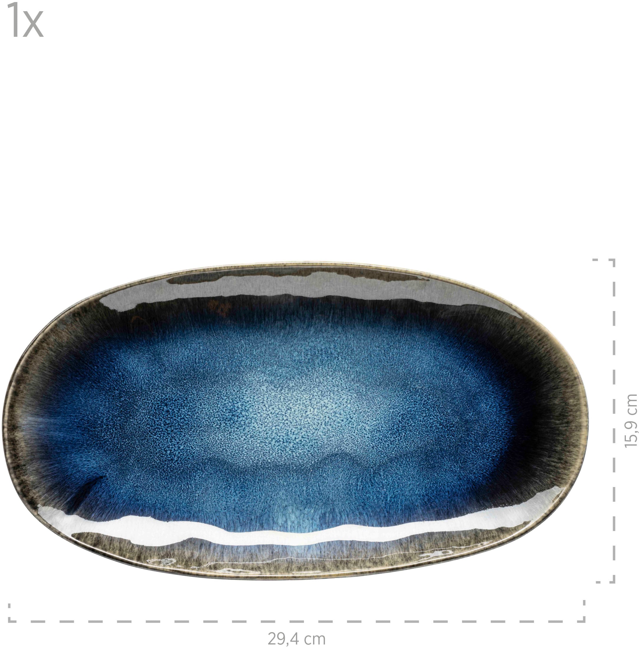 MÄSER Servierplatte »Frozen, Servierplatten-Set, Steinzeug«