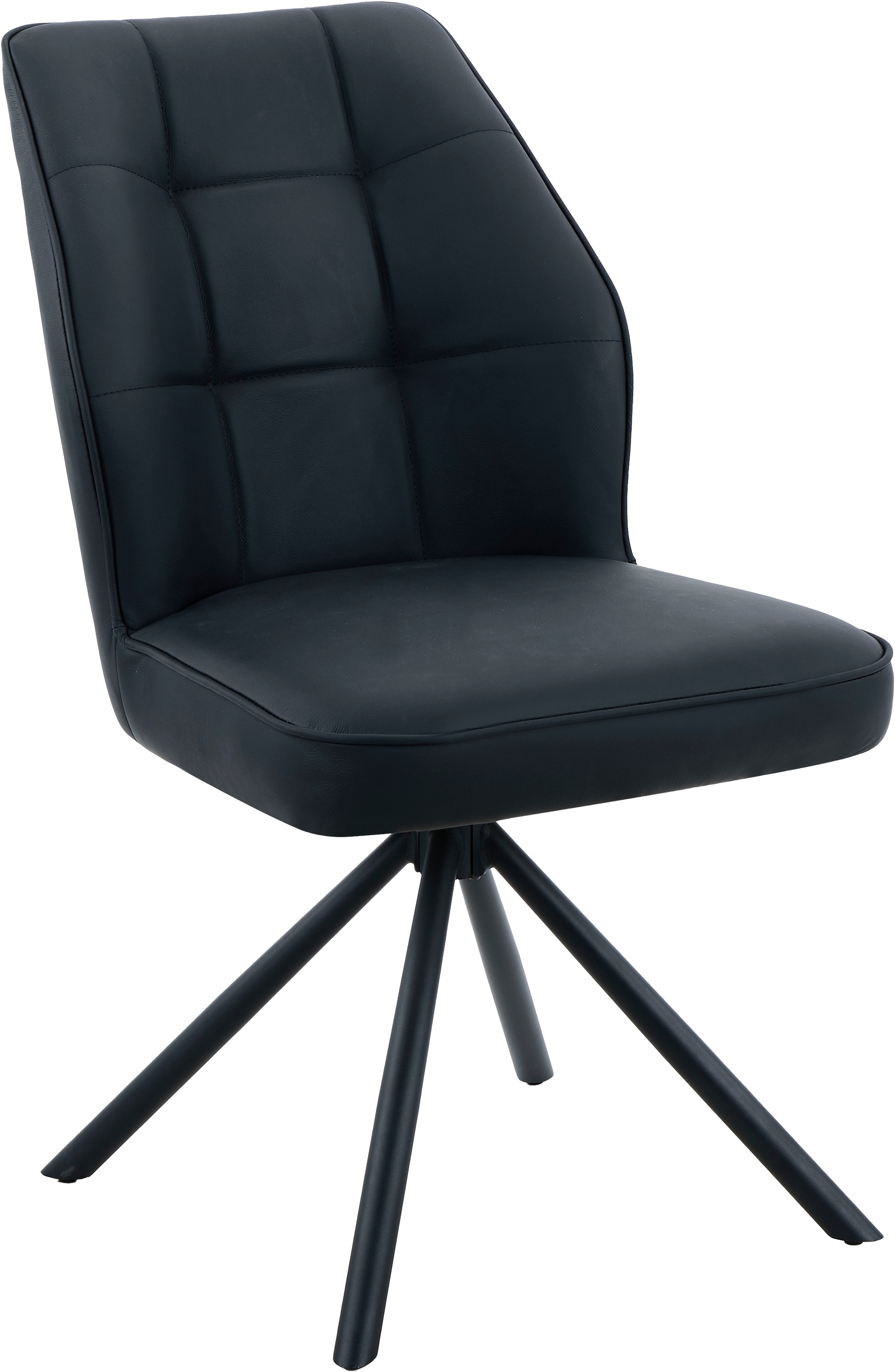 HELA 4-Fußstuhl "BRAGA" () 1 Stk.XL Sitzbreite, 360 drehbar mit Auto-Return, Echtleder