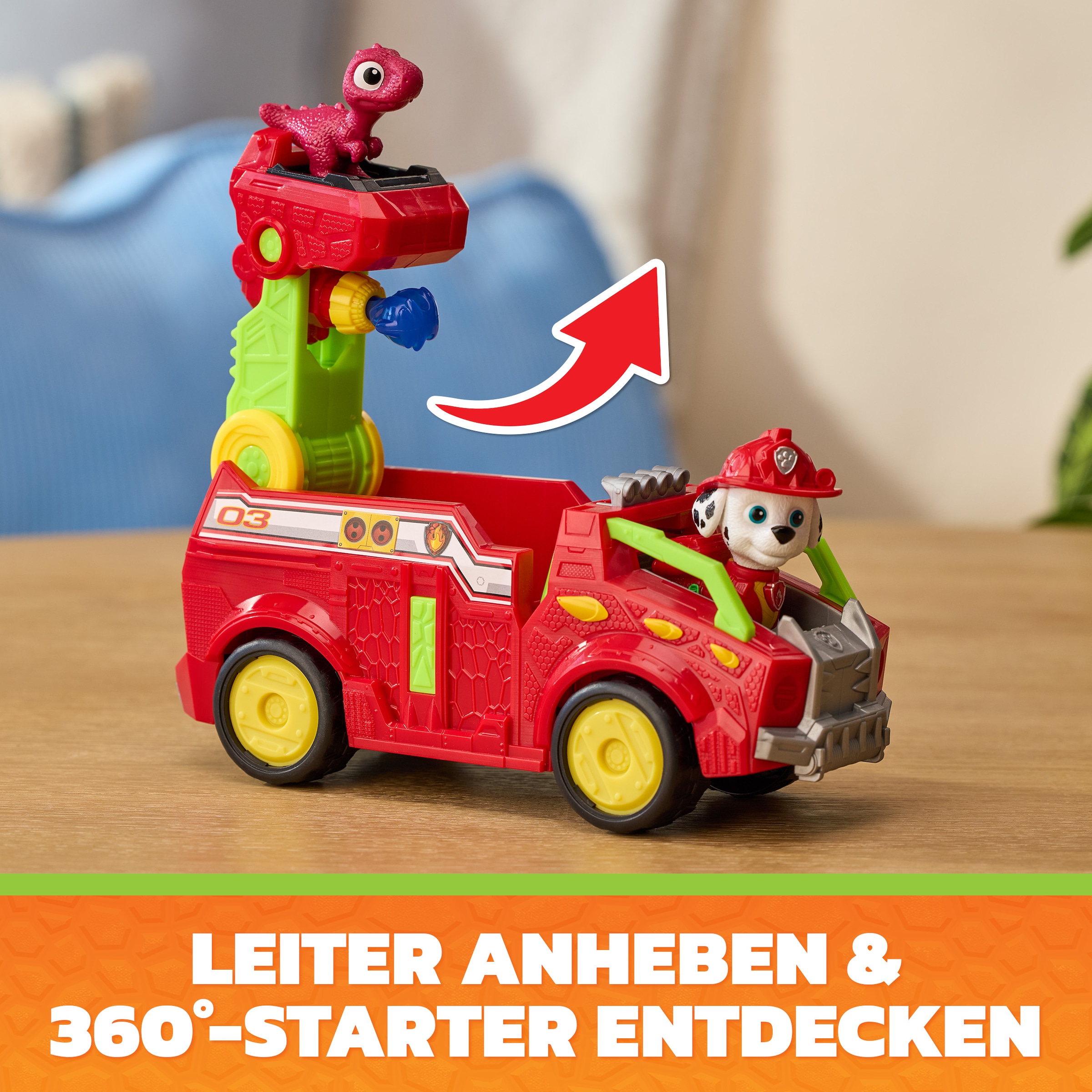 Spin Master Spielzeug-Auto »PAW Patrol: Der Dino Film, Marshalls Dino-Feuerwehrauto«