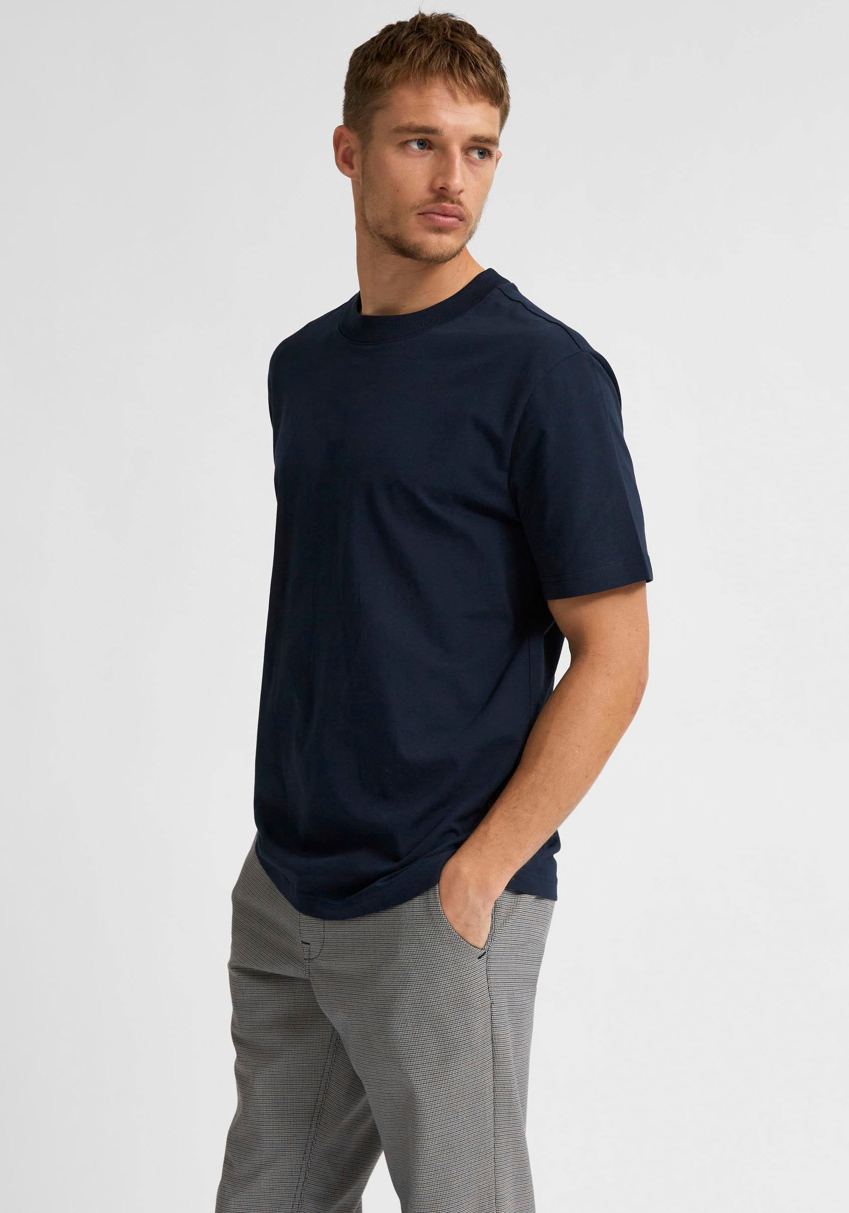 SELECTED HOMME Rundhalsshirt "SE T-Shirt"