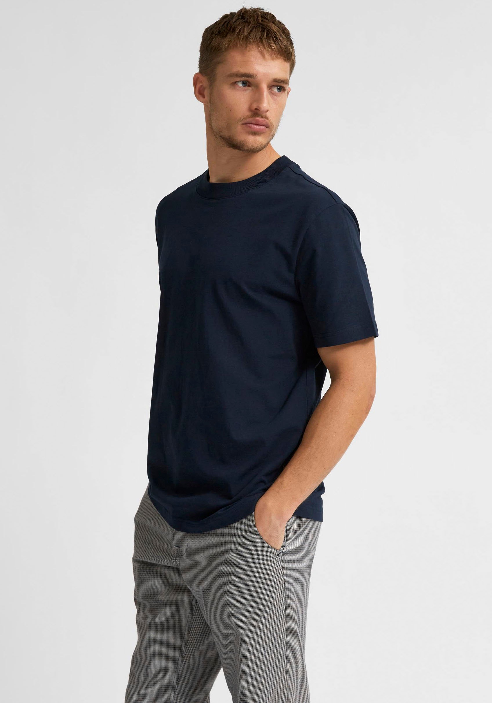 Selected Rundhalsshirt SLHCOLMAN SS O-NECK TEE günstig online kaufen