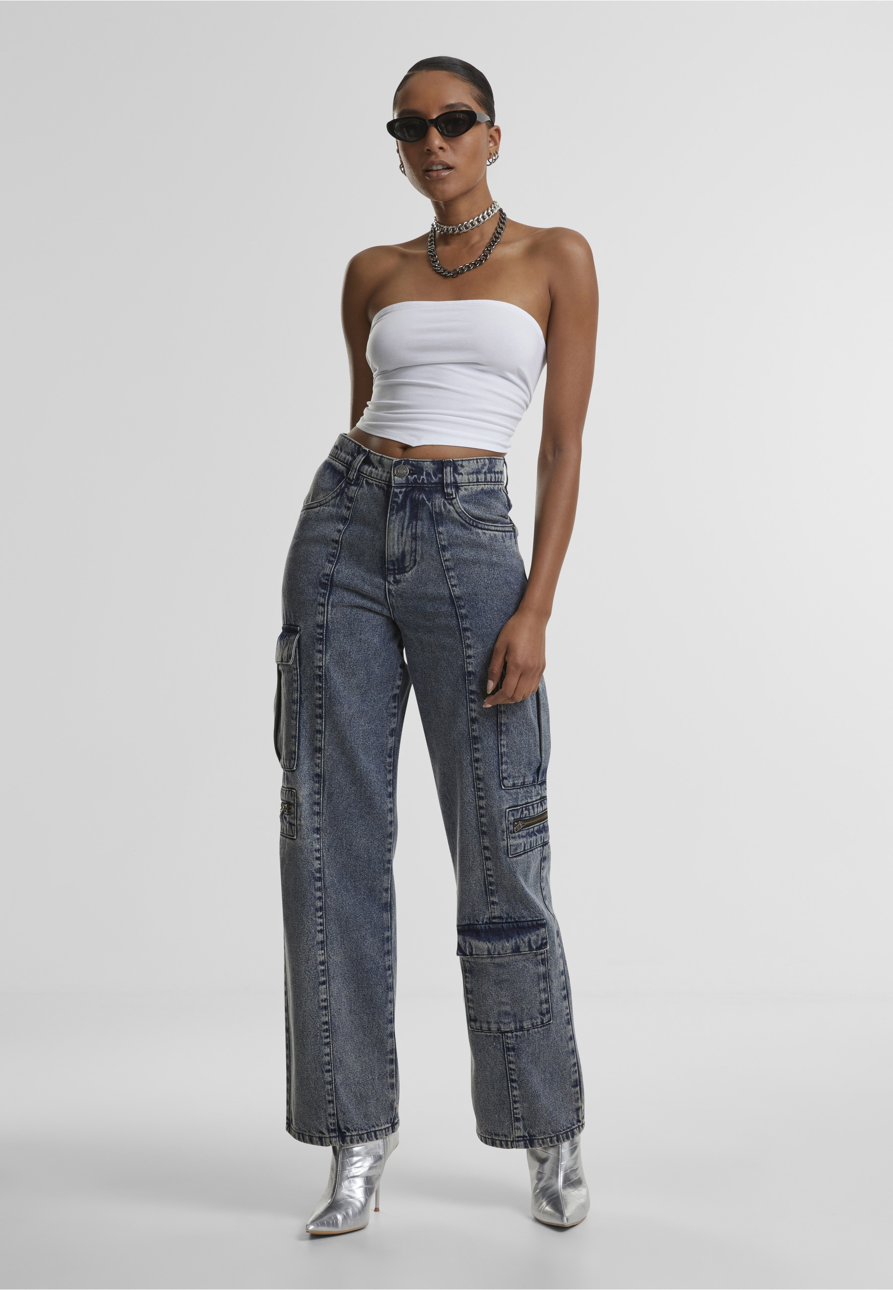 URBAN CLASSICS T-Shirt »Urban Classics Damen Ladies Knotted Bandeau«