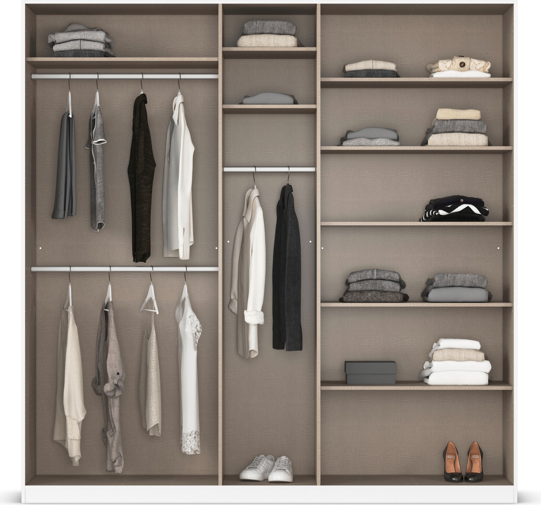 Thumbnail - rauch Drehtürenschrank "Kleiderschrank Schrank Garderobe AGORDO mit Dekor- oder Hochglanzfront", (in zwei Griff-Farben),...