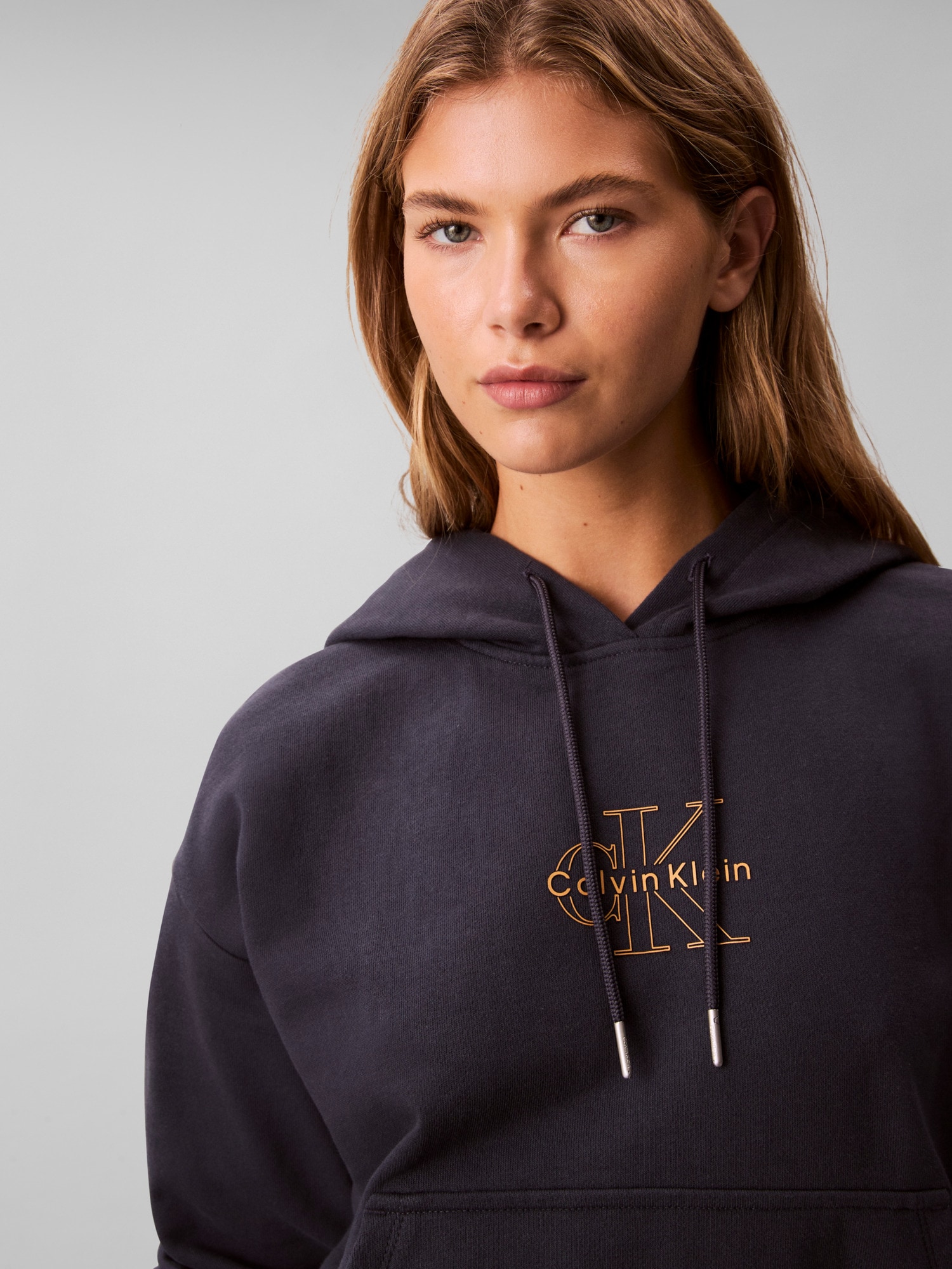 Calvin Klein Jeans Sweatshirt Kapuze mit Kordelzug, regular fit, Logodruck