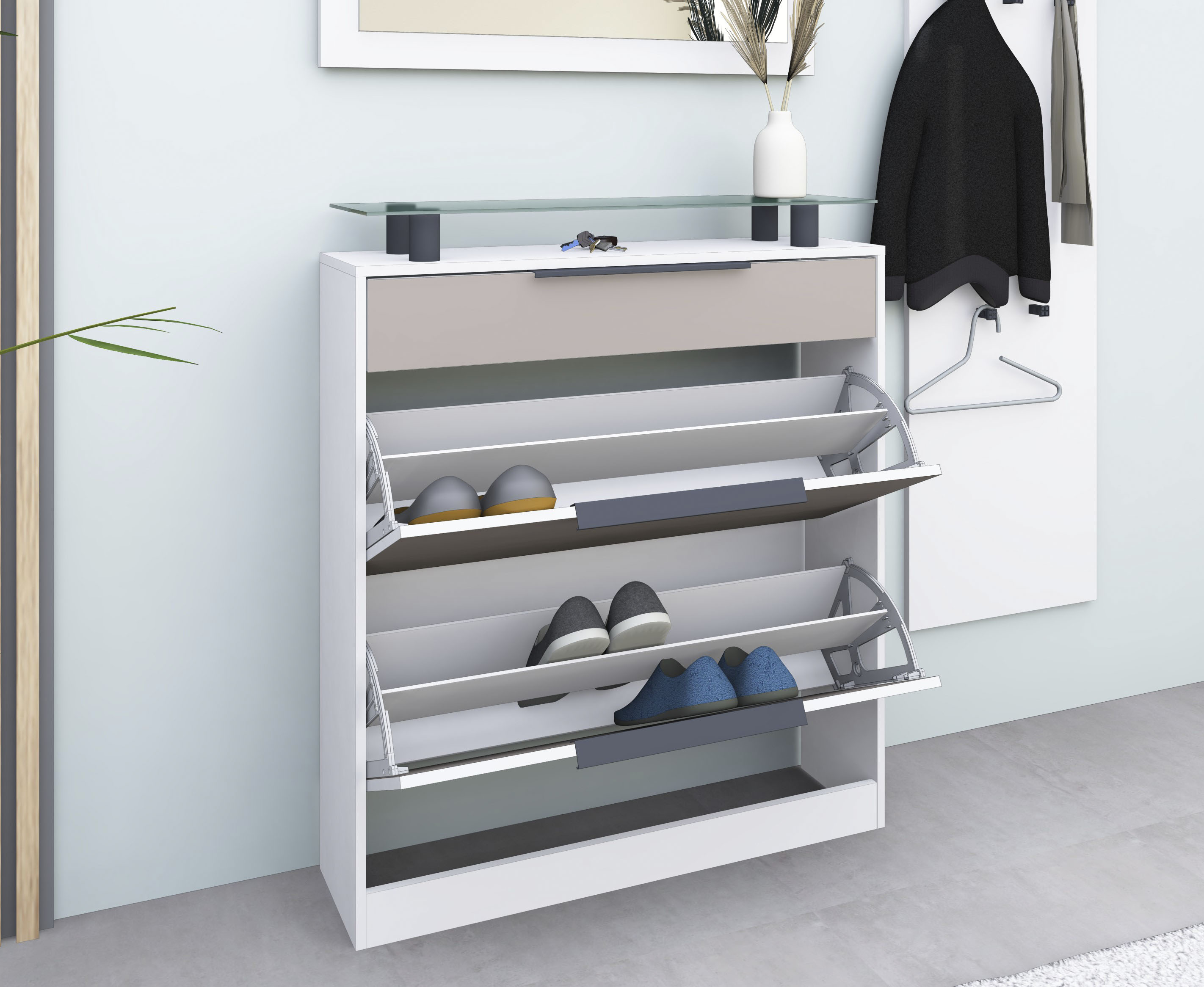 Thumbnail - borchardt Möbel Garderoben-Set "Tom" 3 Stk. tlg.