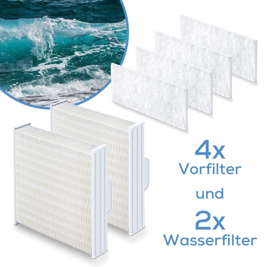 BEURER Ersatzfilter »maremed® MK 500 Kombi-Set«, (Set, 3 tlg.)