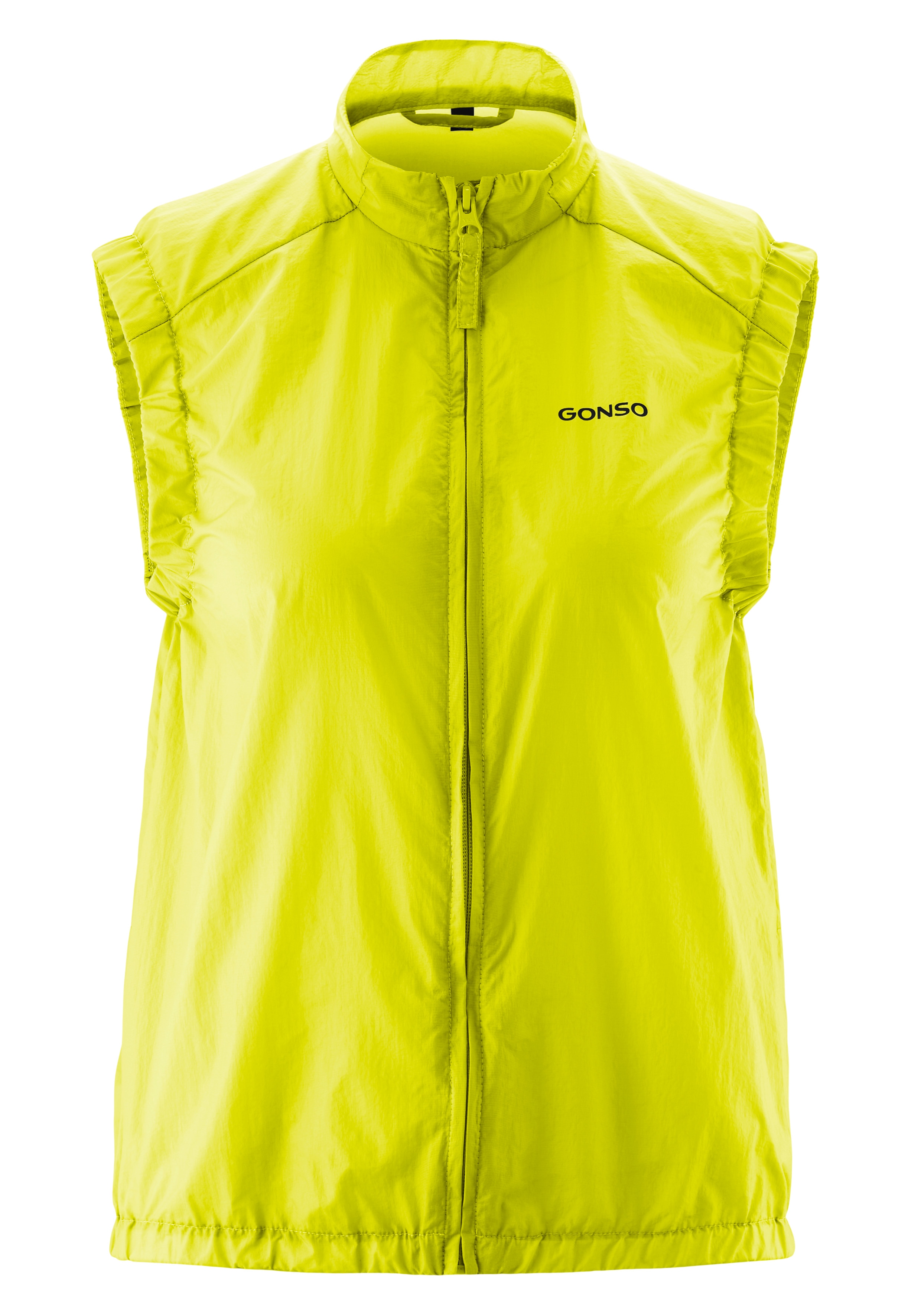 Gonso Funktionsweste "Adventure Vest Wind W" Damen Weste, leichte und winddichte Fahrradweste mit Rückentasche