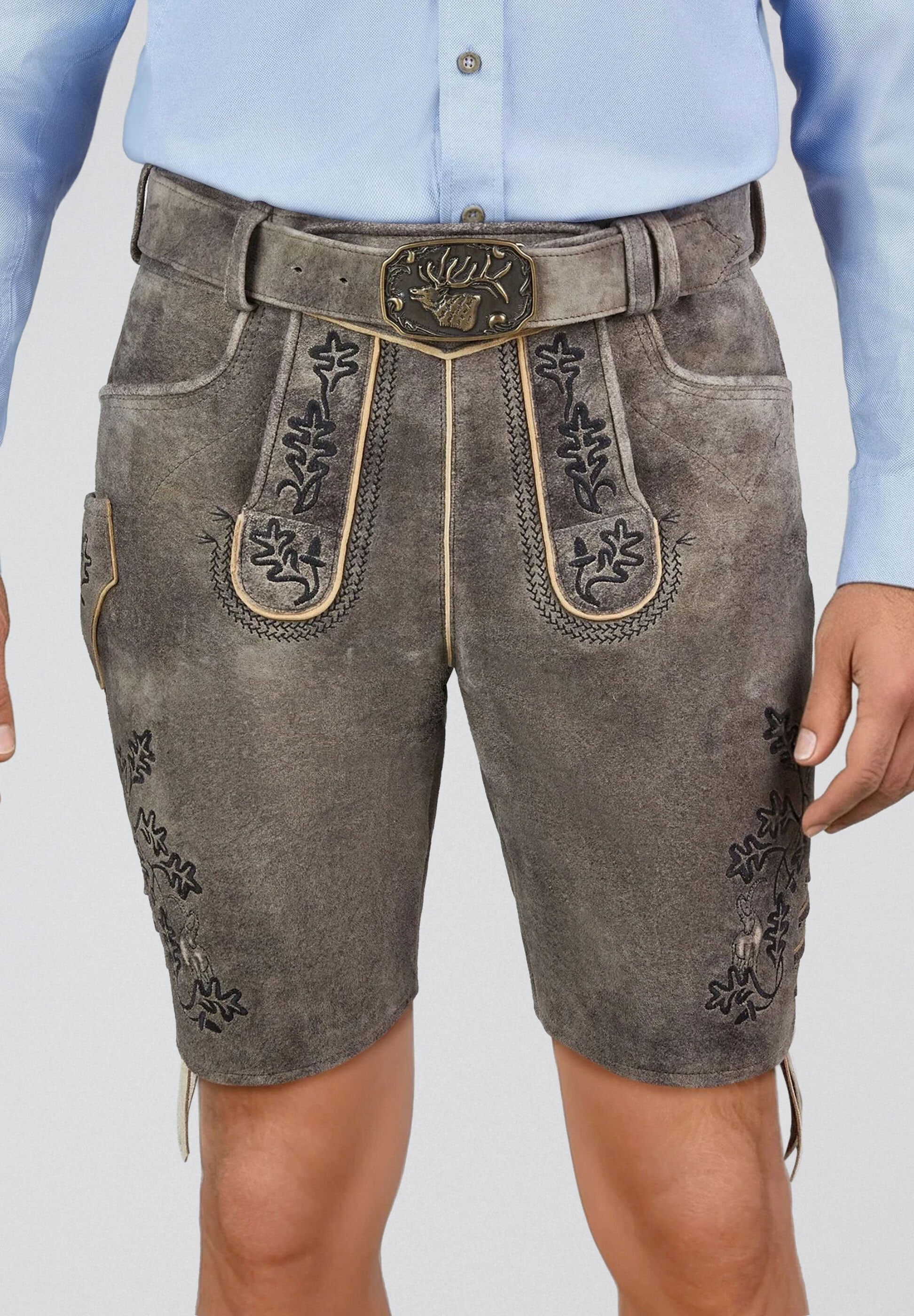 Spieth & Wensky Lederhose »Hornbeck«  detailreiche Stickerei