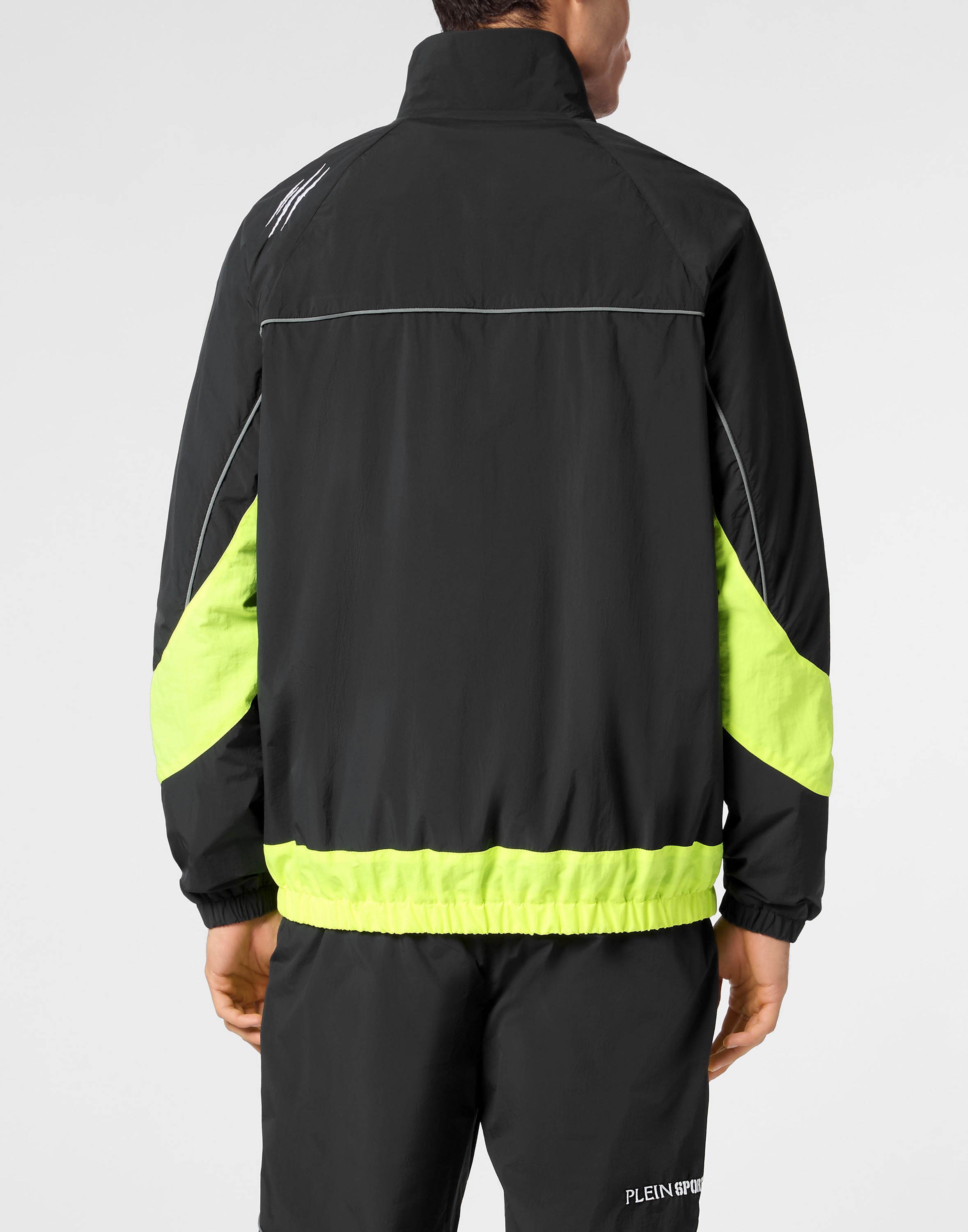 Yoga-Sweatjacke PLEIN SPORT "Scratch", Jungen, Gr. S, gelb (0229, schwarz, gelbfluo), Obermaterial: 100% Polyamid; Futter: 100% Polyester, Sweatjacken 3