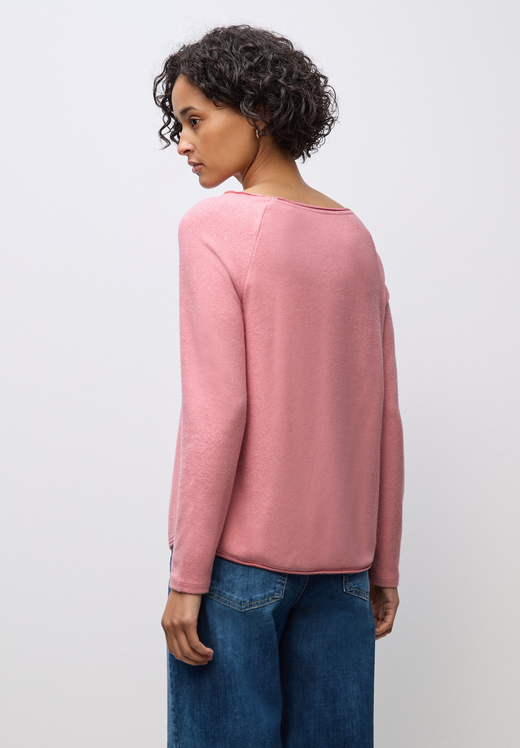 STREET ONE Langarmshirt, aus softem Materialmix