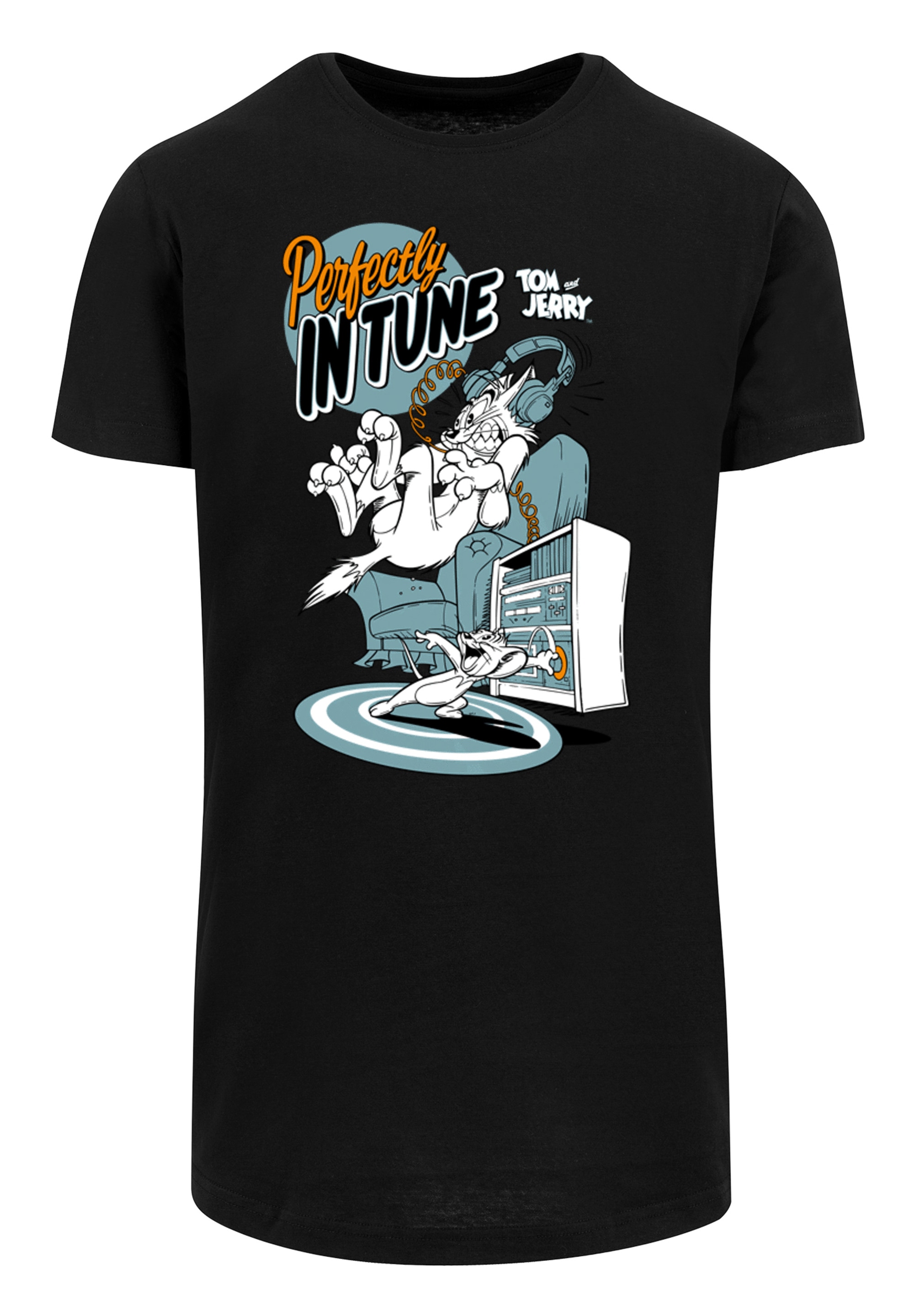 F4NT4STIC T-Shirt »Tom and Jerry TV Serie Perfectly In Tune«, Herren,Premium Merch,Lang,Longshirt,Bedruckt