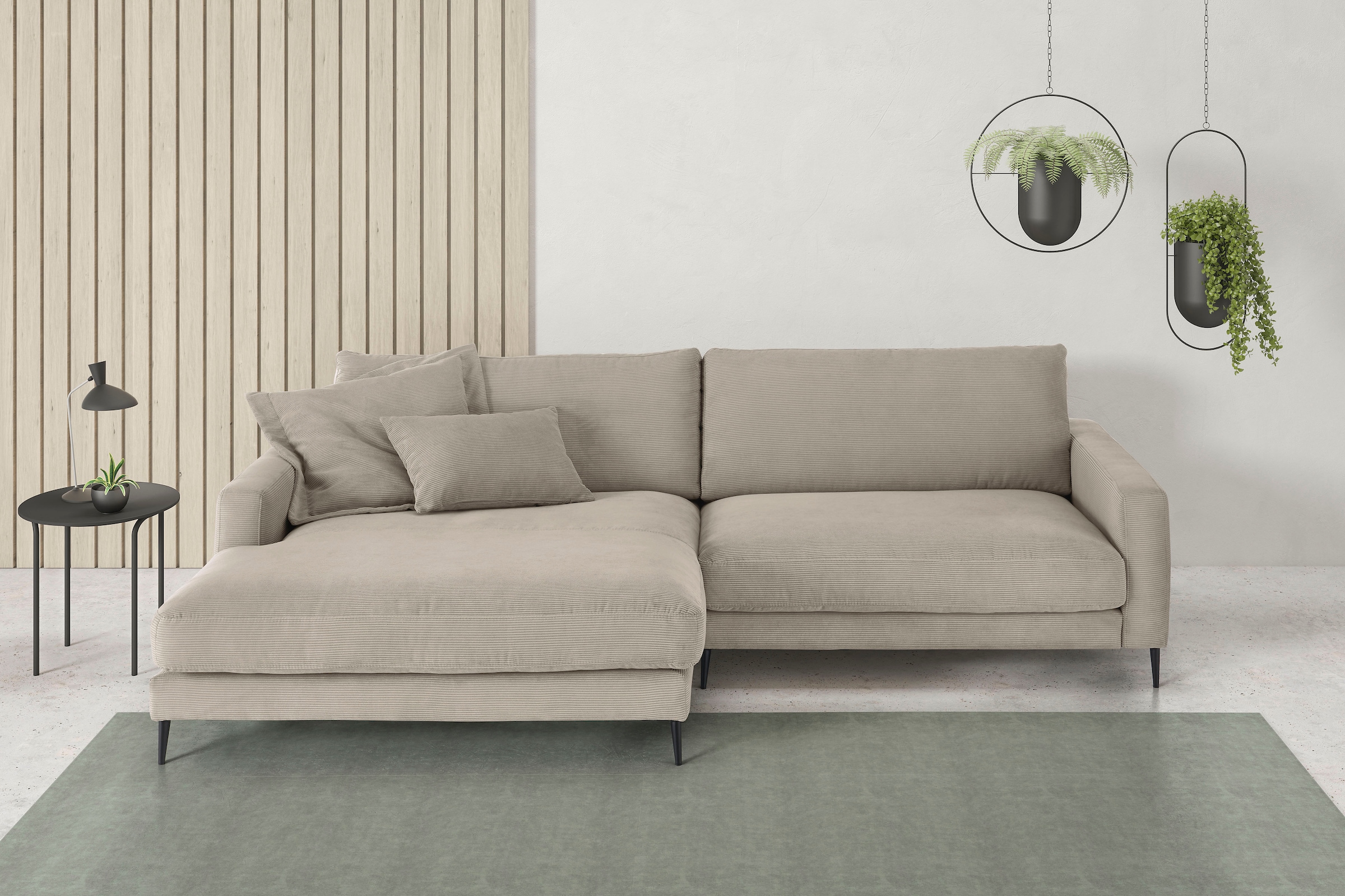 Home affaire Ecksofa "Downtown, B/T/H: 272/190/84 cm L-Form" weicher Sitzko günstig online kaufen