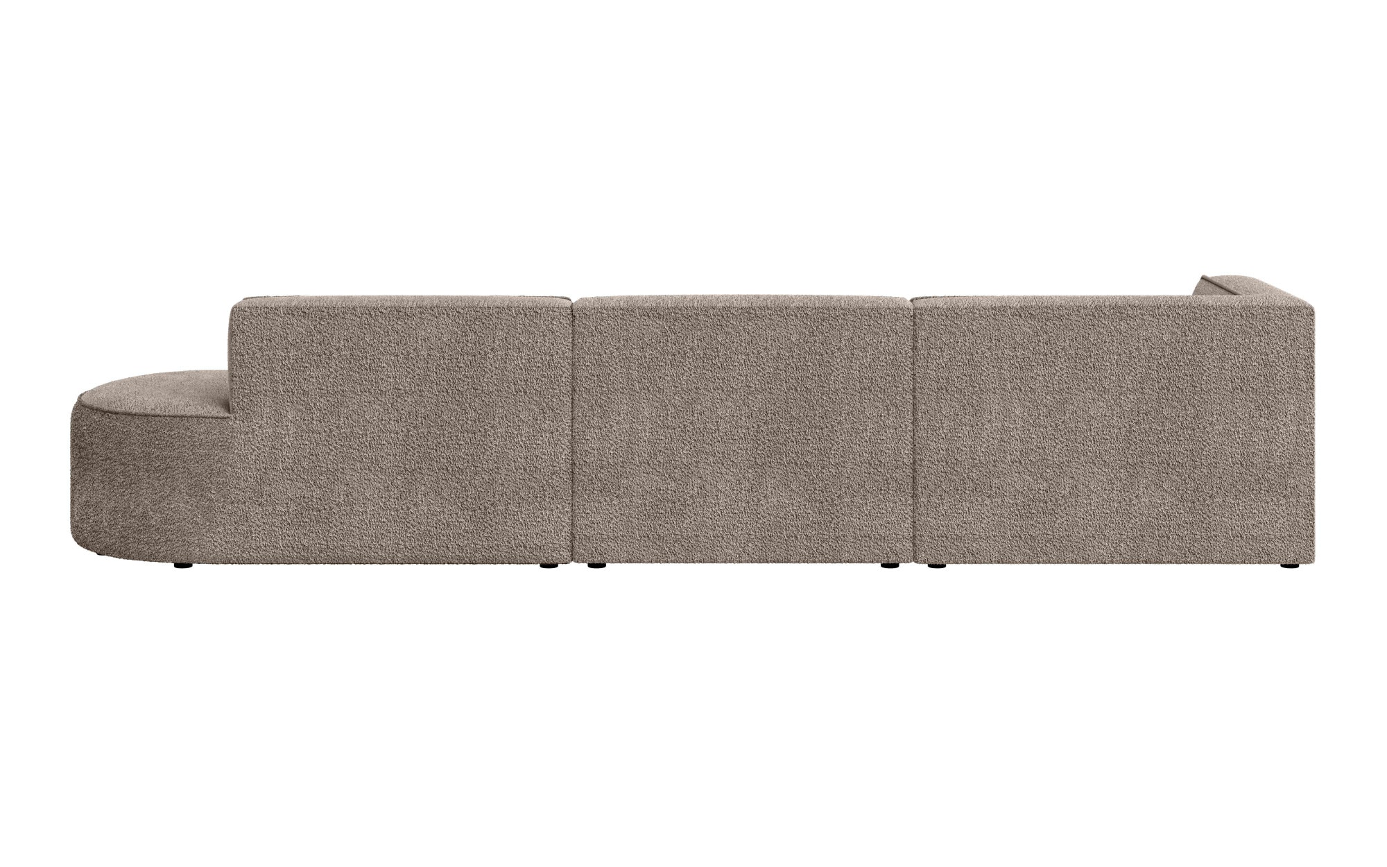 andas Ecksofa »Ecksofa EIVIND mit Ottomane rechts/links, Maße: B/H/T 343/159/72 cm«, L-Form mit Wellenunterfederung, auch in Feincord und Bouclé