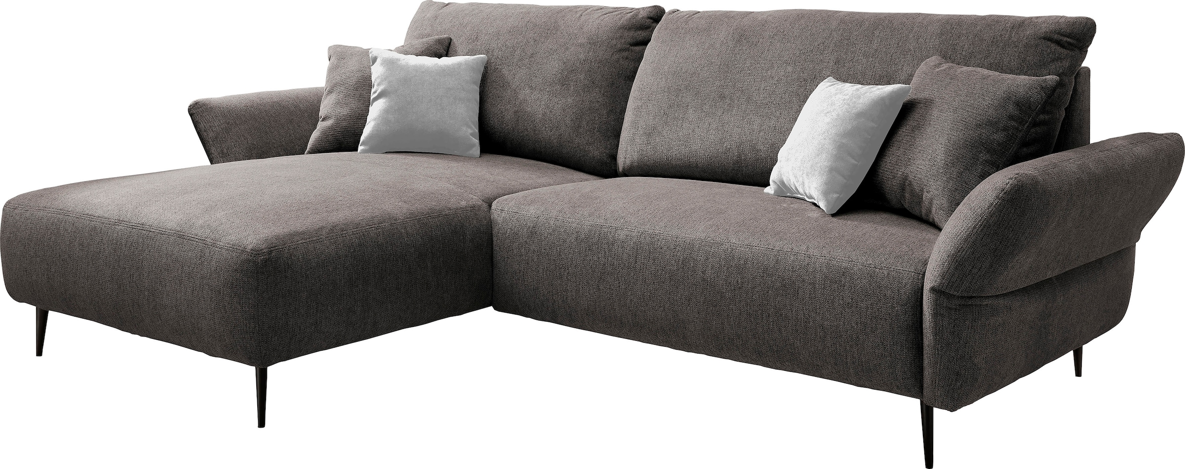 INOSIGN Ecksofa »Amarena L-Form«, inklusive Armlehnenverstellfunktion, 4x Zierkissen gratis