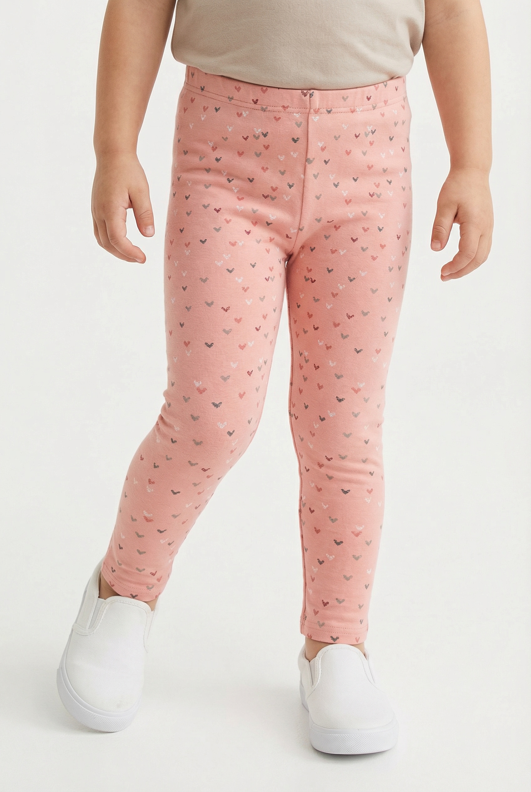 happy girls Strickleggings  im süßen Herzchen-Allover