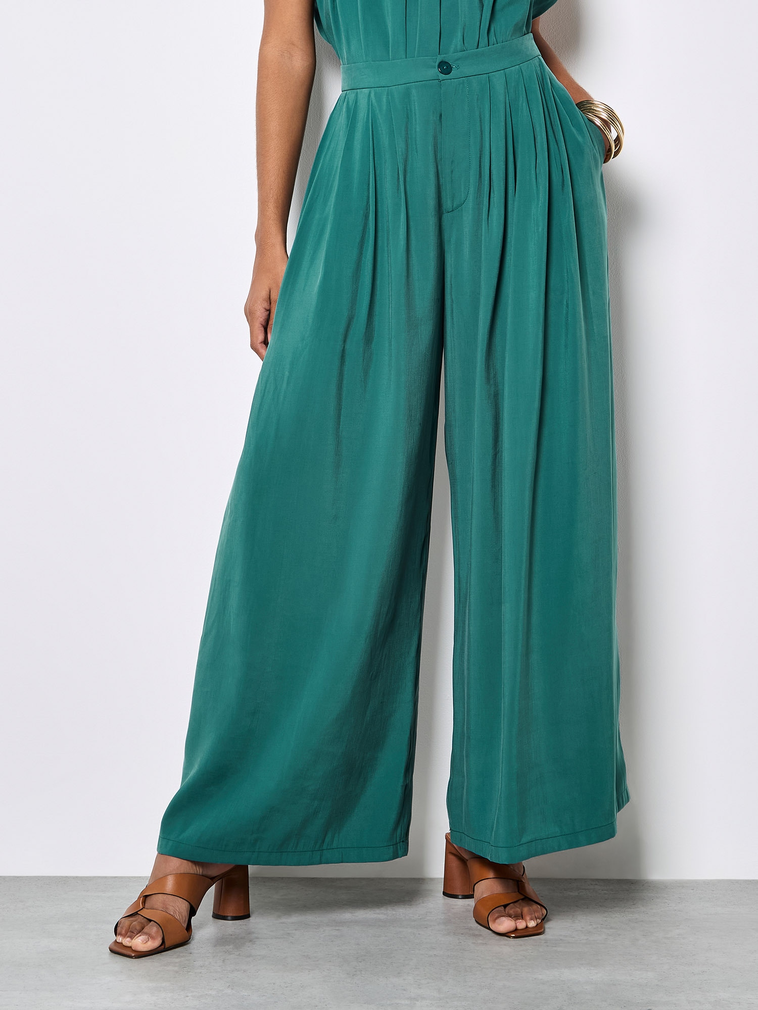 Apricot Stoffhose »Plissee-Hose«  mit weitem Bein