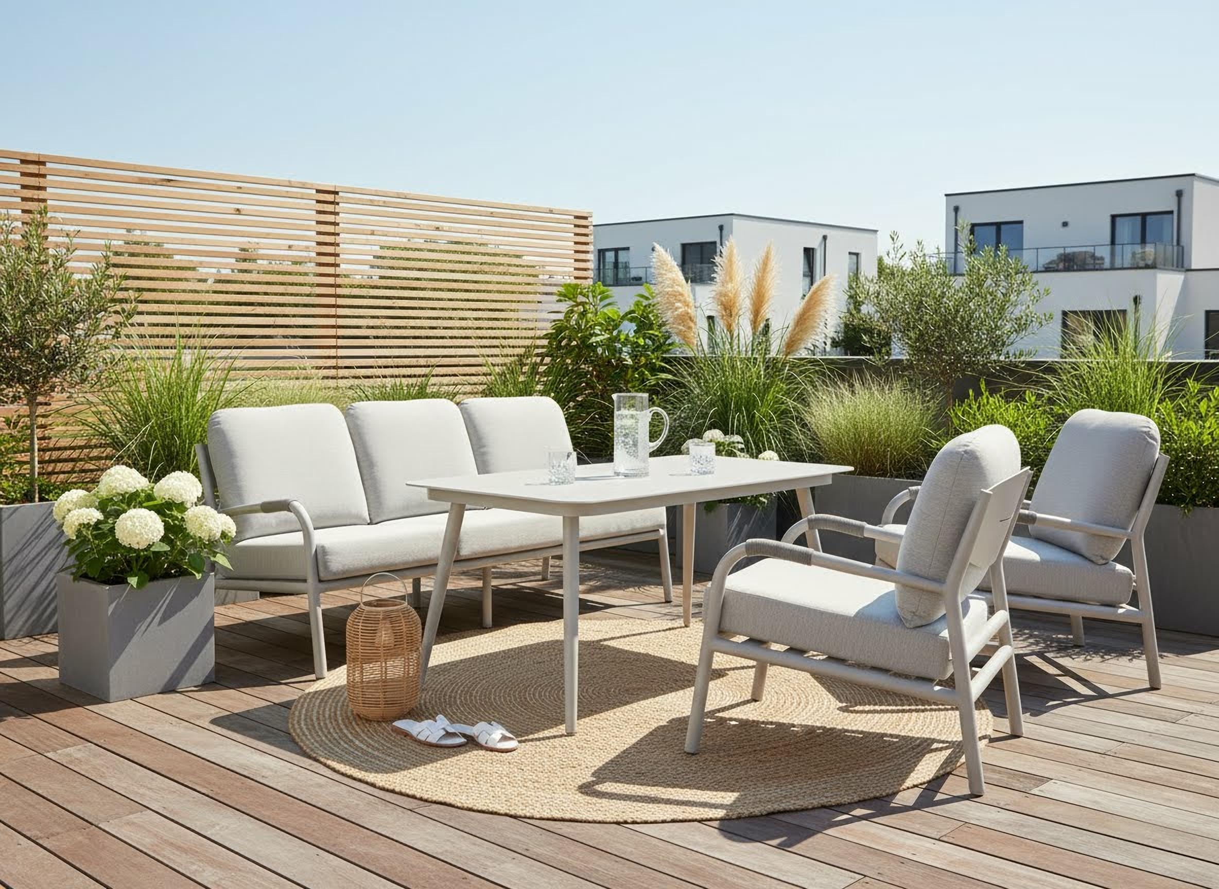 KONIFERA Gartenlounge-Set "Fernando" Set, 1x 3er Bank, 2x Sessel, 4x Sitzau günstig online kaufen