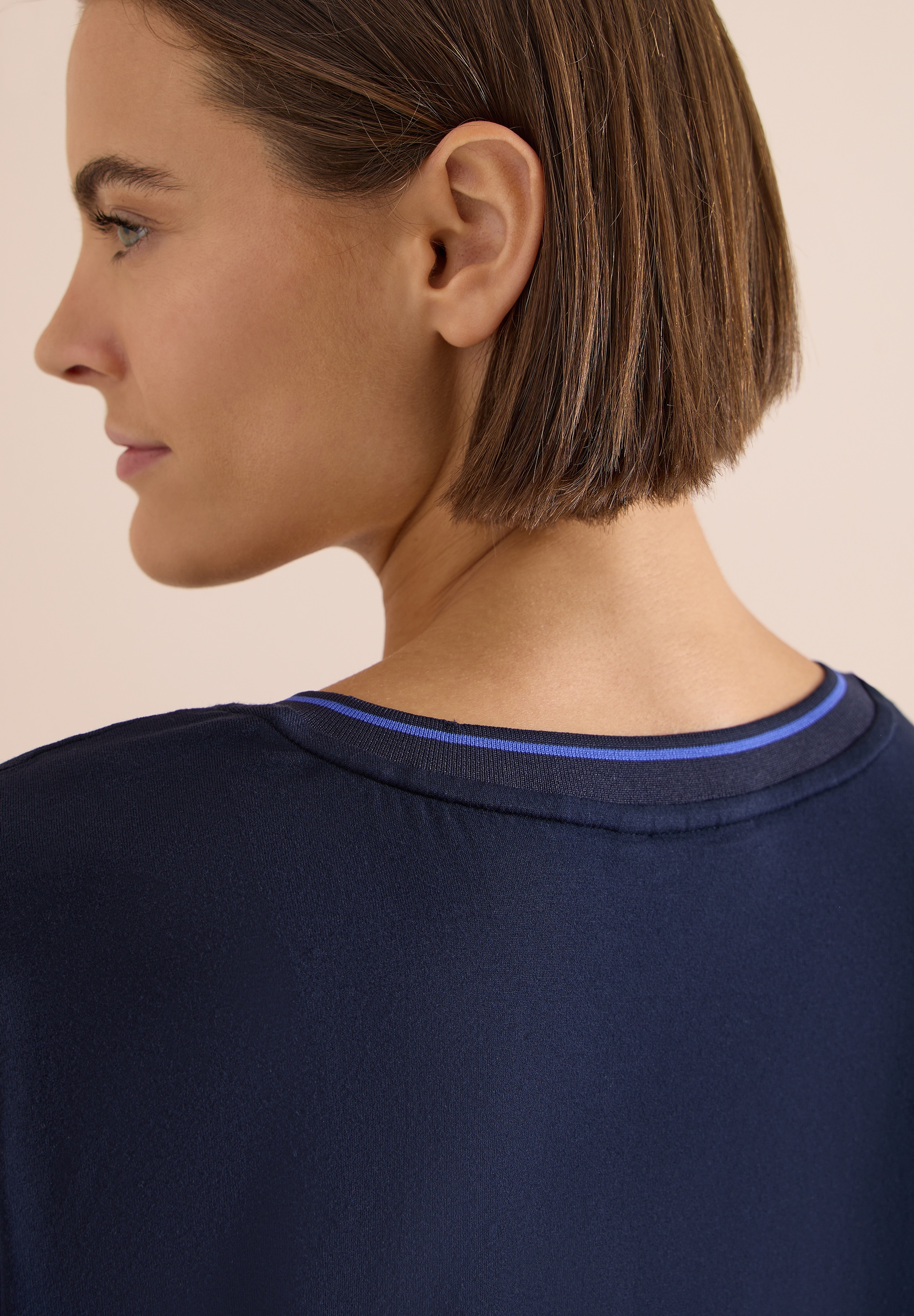 Cecil Kurzarmbluse Kurzarm Sommernshirt mit Strukturmix