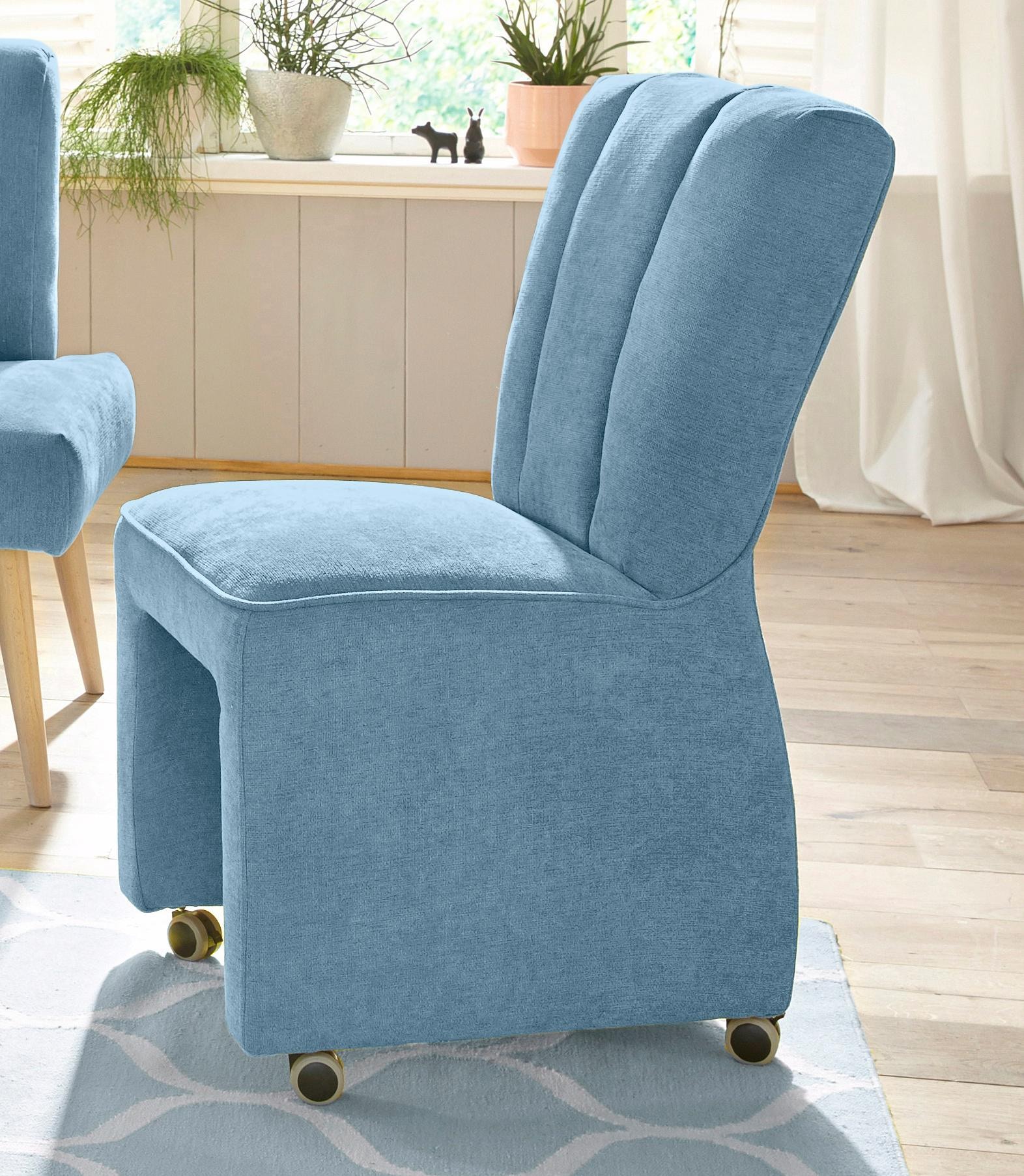 exxpo - sofa fashion Sessel »Costa, Loungesessel, Hochlehnsessel, auf Rollen, Komfortsitzhöhe 53cm«, kompakt und bequem, Breite 52 cm