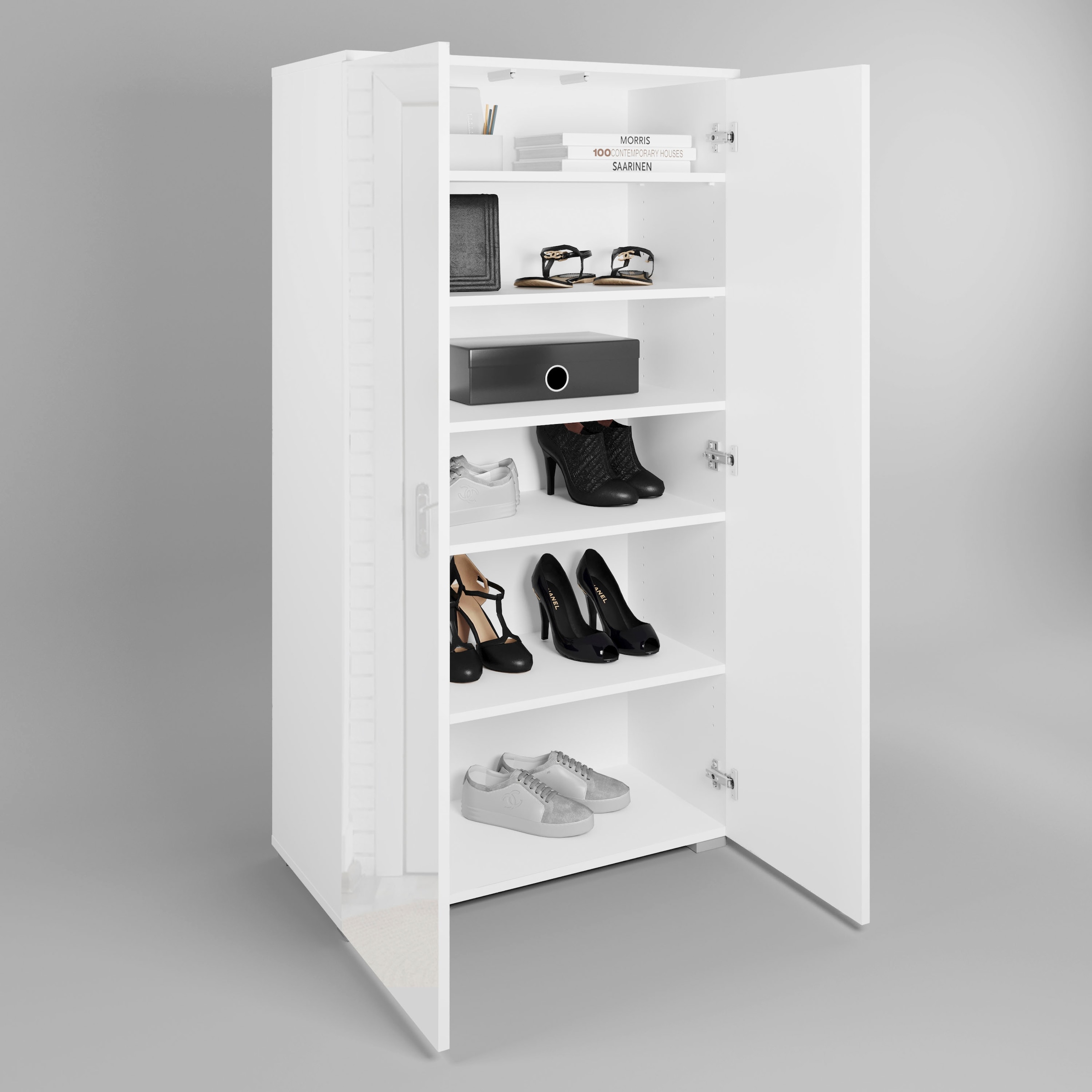 INOSIGN Schuhschrank »Paris«, grifflose Schuhregal Breite 70cm, mit 6 geräumigen Fächern