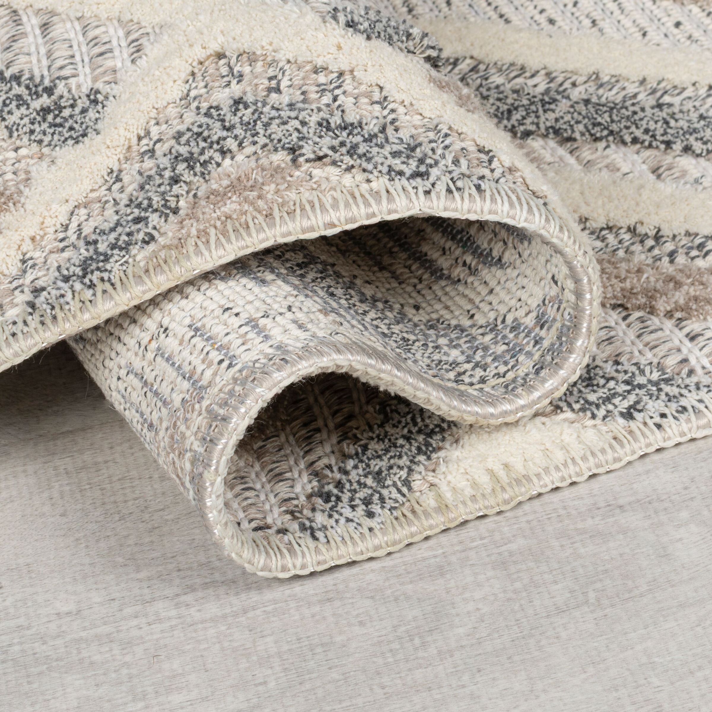 FLAIR RUGS Teppich »Beckett«, rechteckig, 4 mm Höhe, Waschbarer Geometrischer Teppich