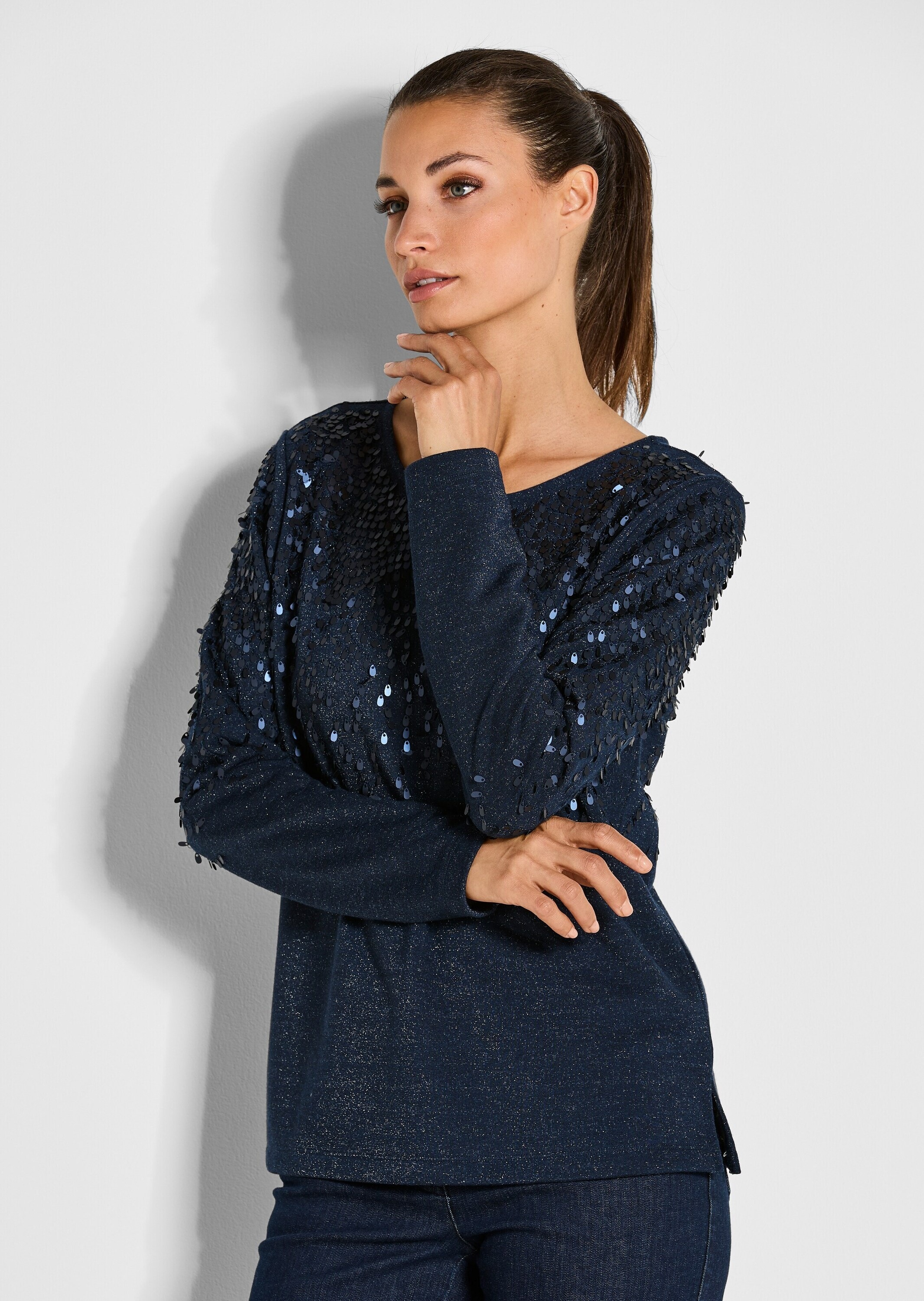 MADELEINE Langarmshirt »Sweatshirt Glitzeroberteil mit funkelnden Details«