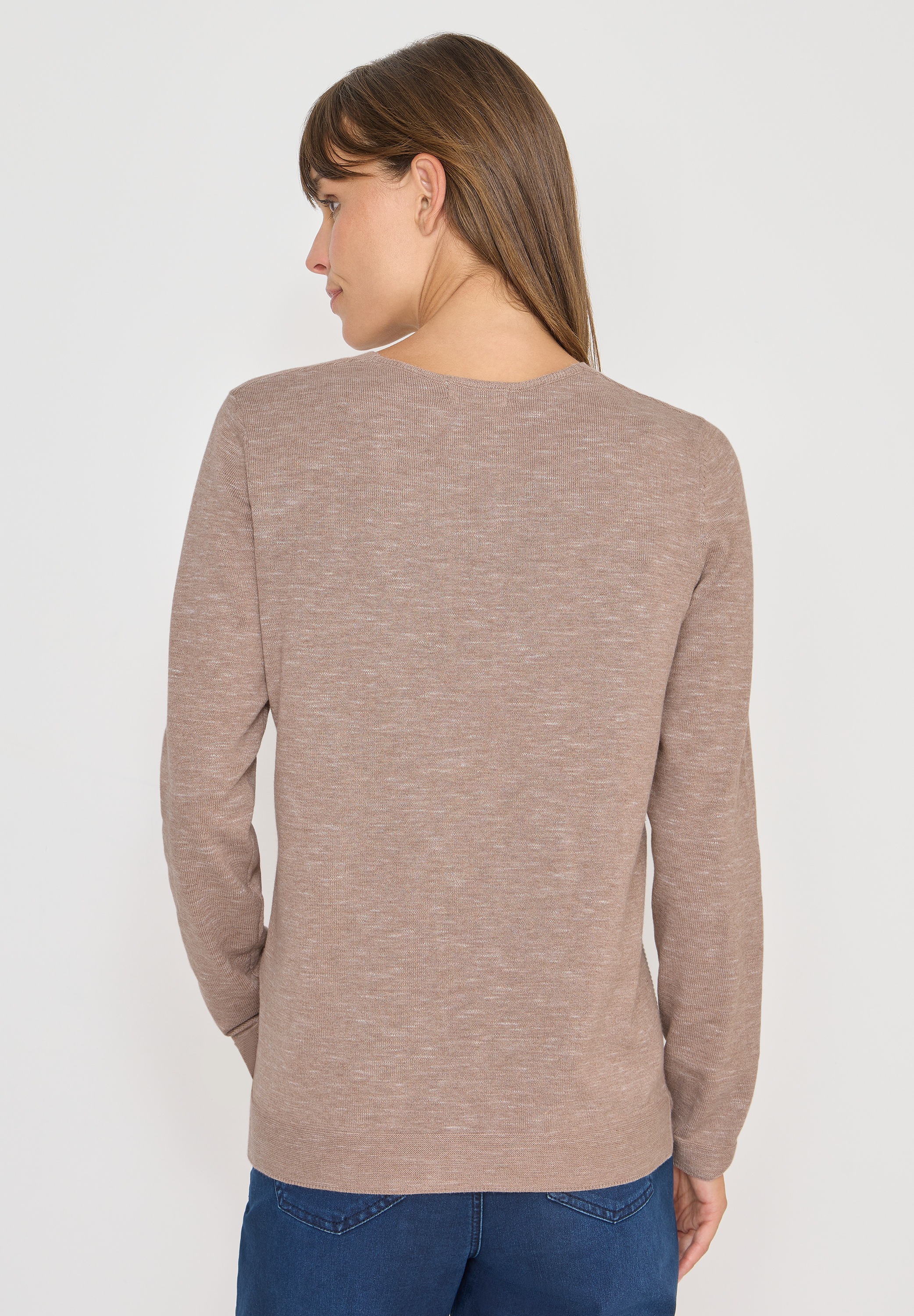 STREET ONE Strickpullover, im Melange Look