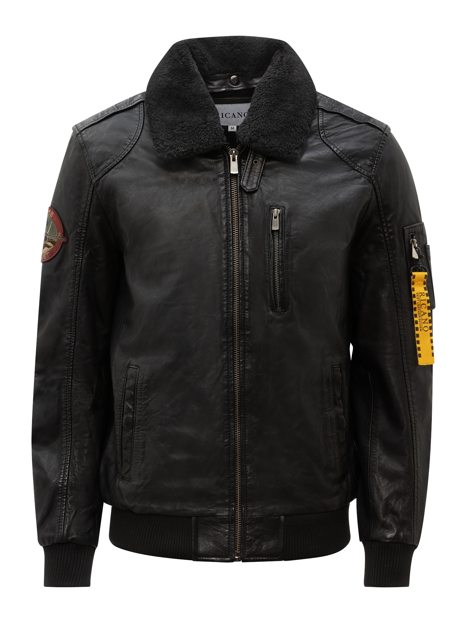 RICANO Bomberjacke "Lederjacke TG-1011" Handgefertigt aus echtem Leder