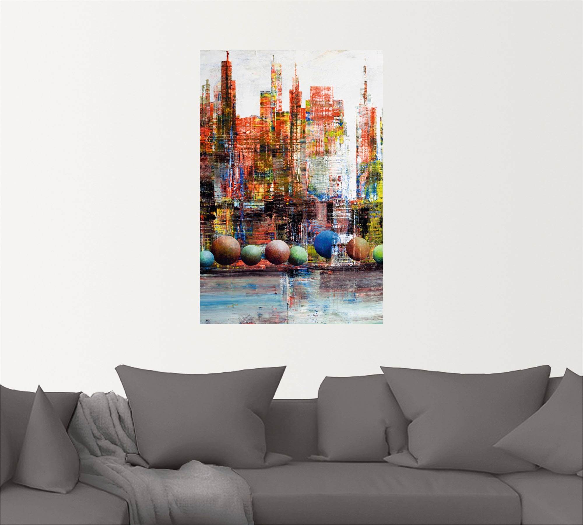 Artland Wandbild »New York Stadtansicht«, Amerika, (1 St.), als Leinwandbild, Wandaufkleber in verschied. Größen