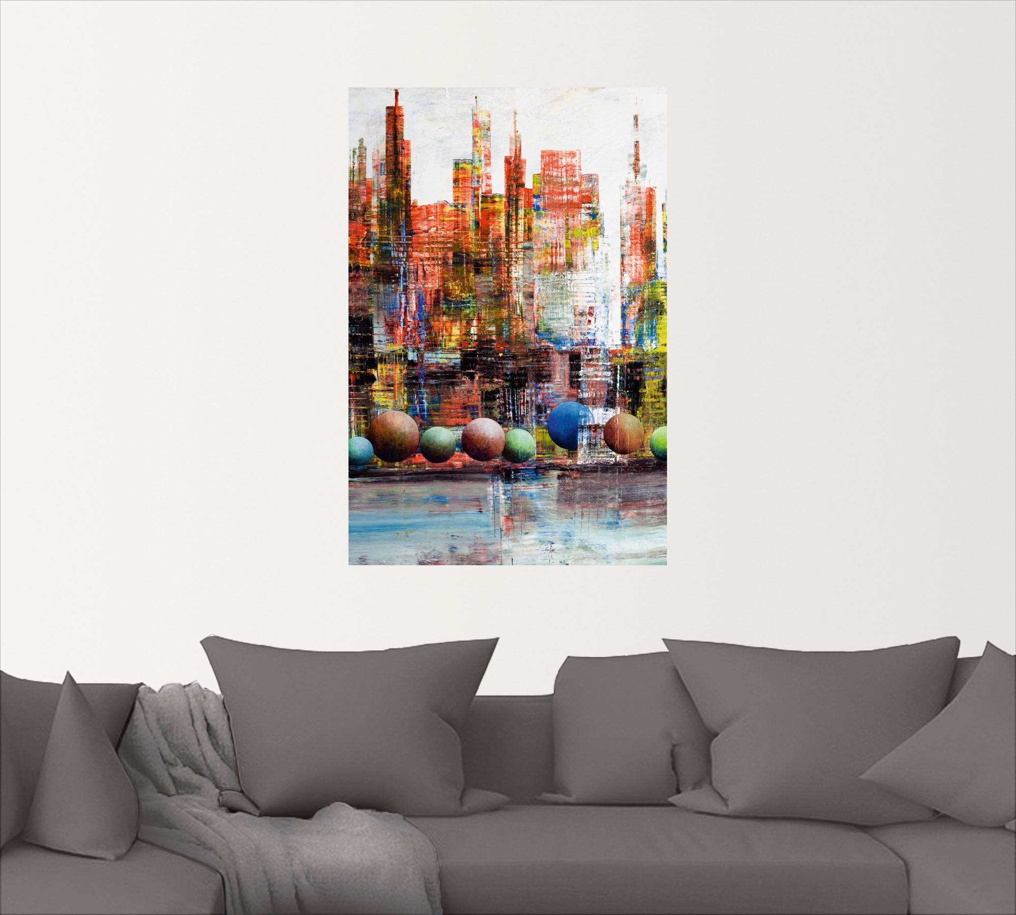 Artland Wandbild "New York Stadtansicht", Amerika, (1 St.), als Leinwandbil günstig online kaufen